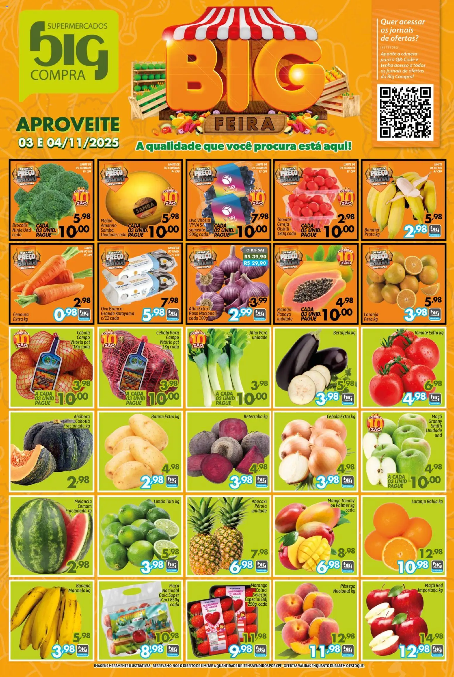 Big Compra Folheto - válido de 03.11.2025 | Página: 1 | Produtos: Melancia, Berinjela, Beterraba, Mamão