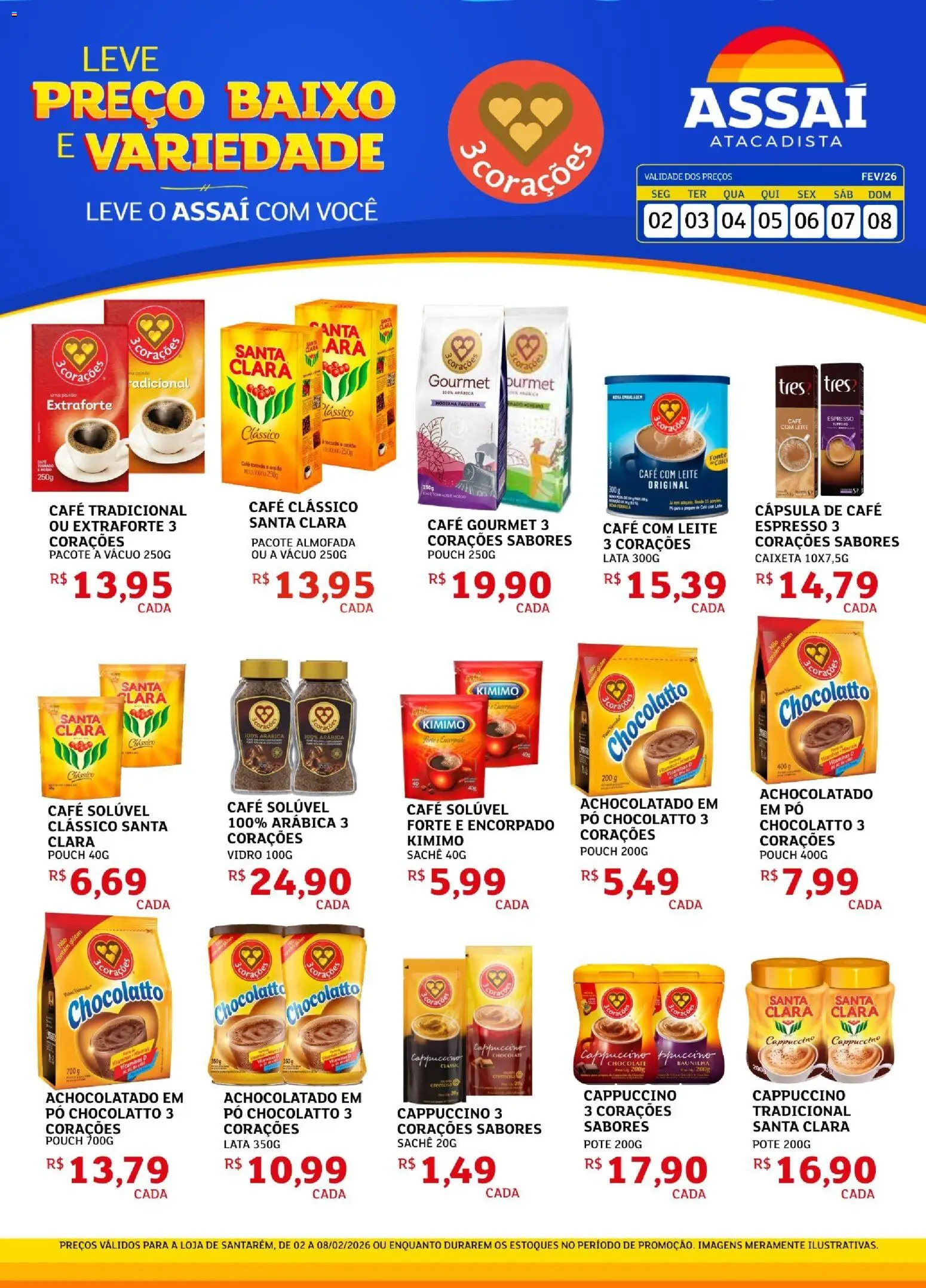 Assaí Atacadista Folheto - válido de 03.02.2026 | Página: 1 | Produtos: Cápsula de café, Almofada, Café, Chocolate