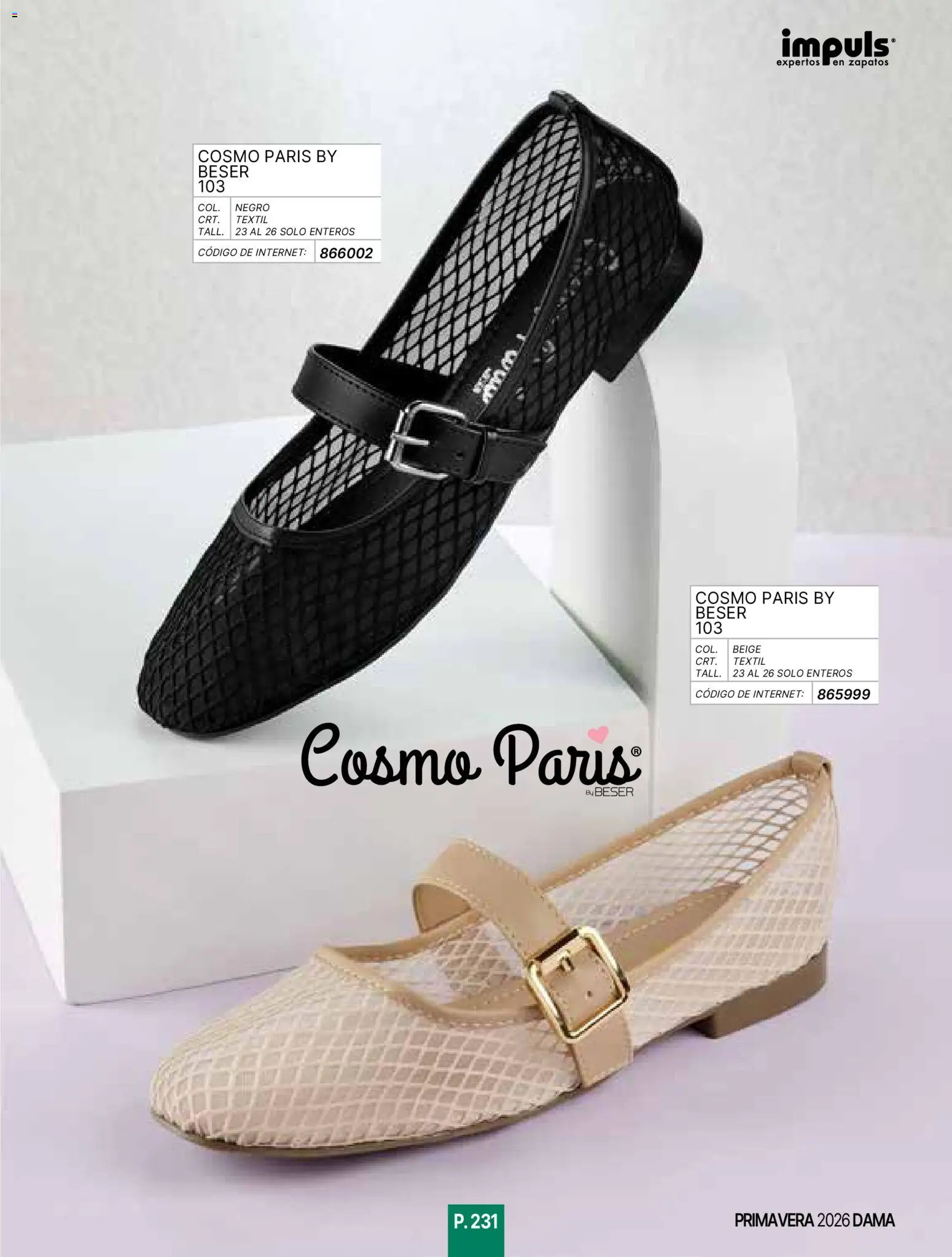 Nuevas ofertas de Impuls válidas en toda la República Mexicana desde el 01.01.2026. ¡Encuentra las mejores ofertas en Impuls catálogo Primavera! | Página: 233 | Productos: Zapatos