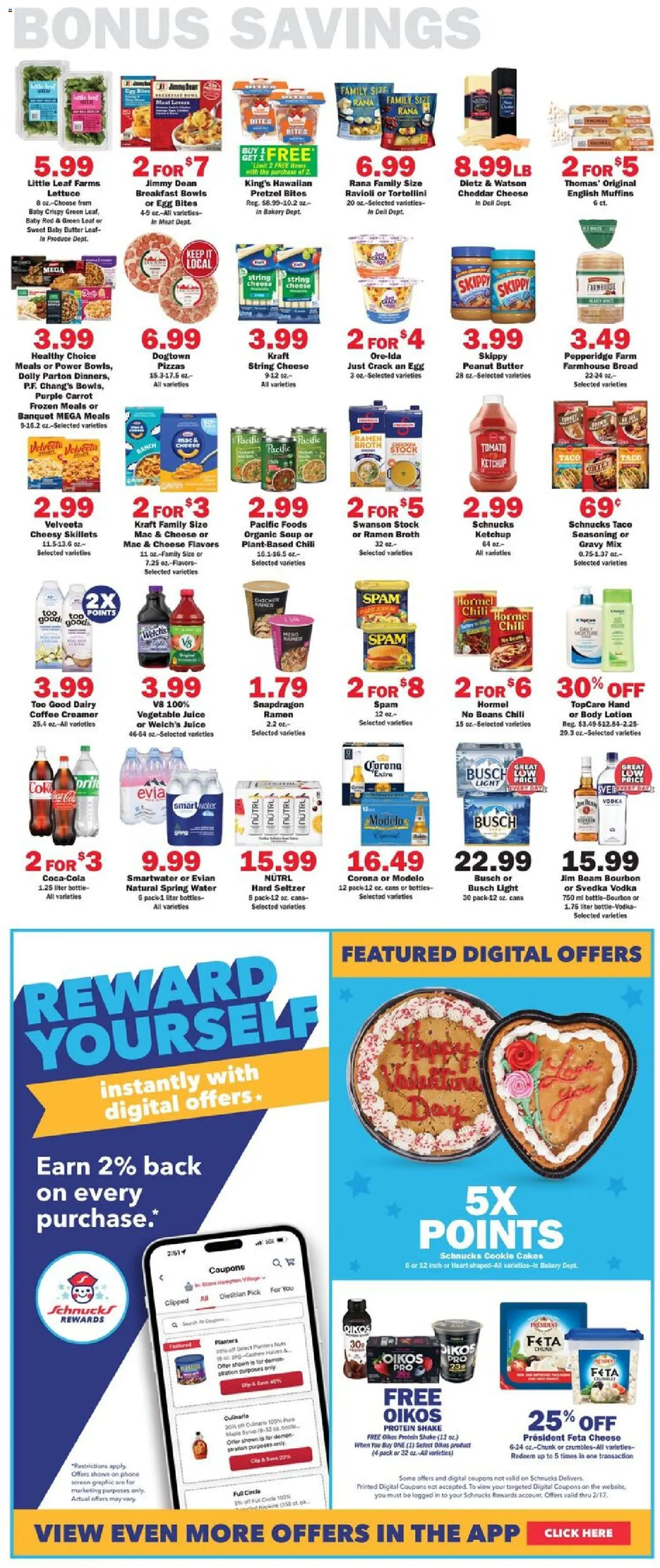 Schnucks Weekly Ad - valid from 11.02.2026 | Page: 5 | Products: Lettuce, Butter, Ketchup, Water