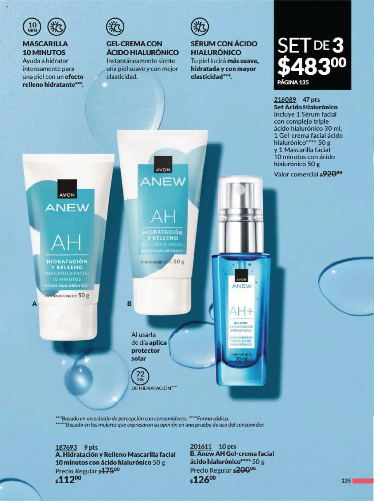 Nuevas ofertas de AVON válidas en toda la República Mexicana desde el 09.08.2025. ¡Encuentra las mejores ofertas en AVON - Campaña 13 2025! | Página: 144 | Productos: Serum, Mascarilla, Protector solar