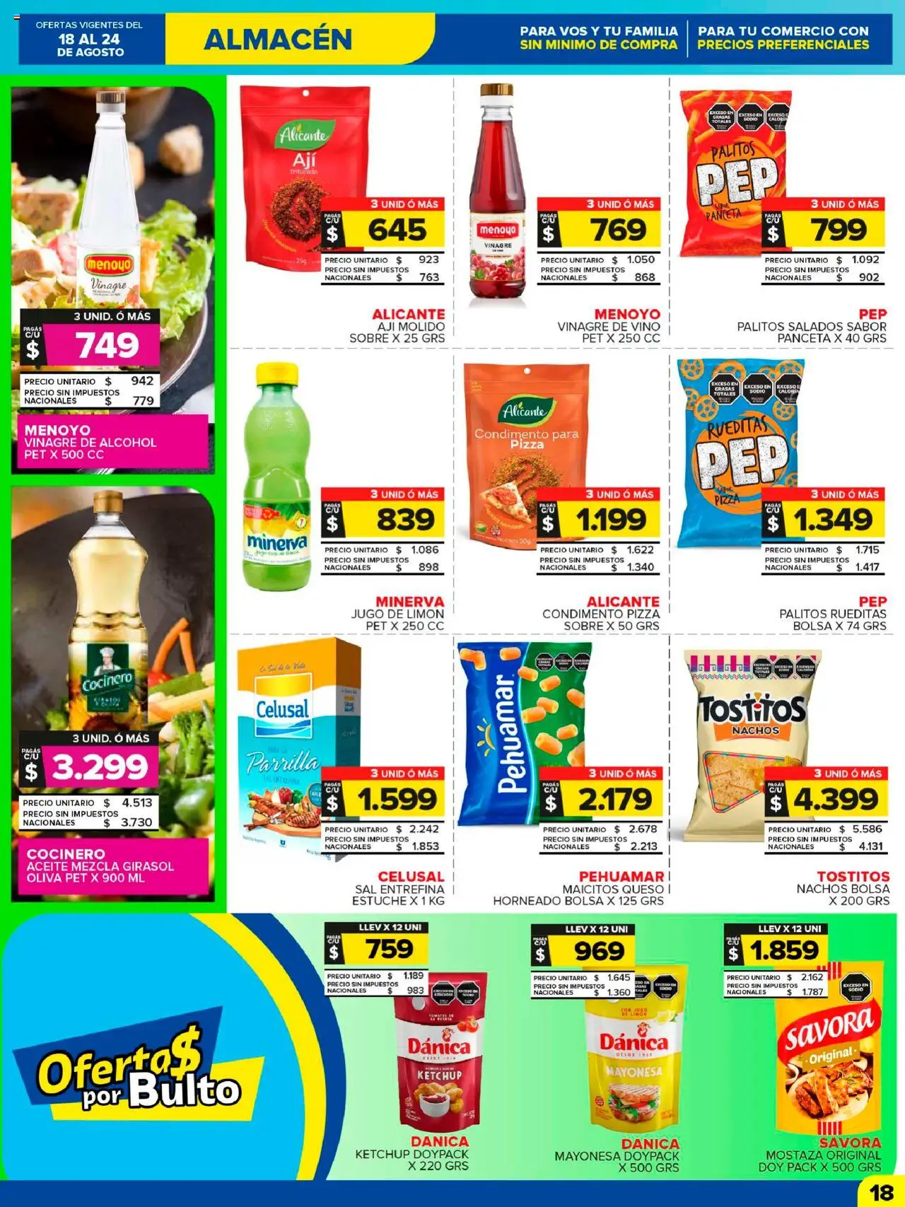 Carrefour Maxi catálogo │ válido desde el 18.08.2025 | Página: 18 | Productos: Bolsa, Panceta, Estuche, Pizza