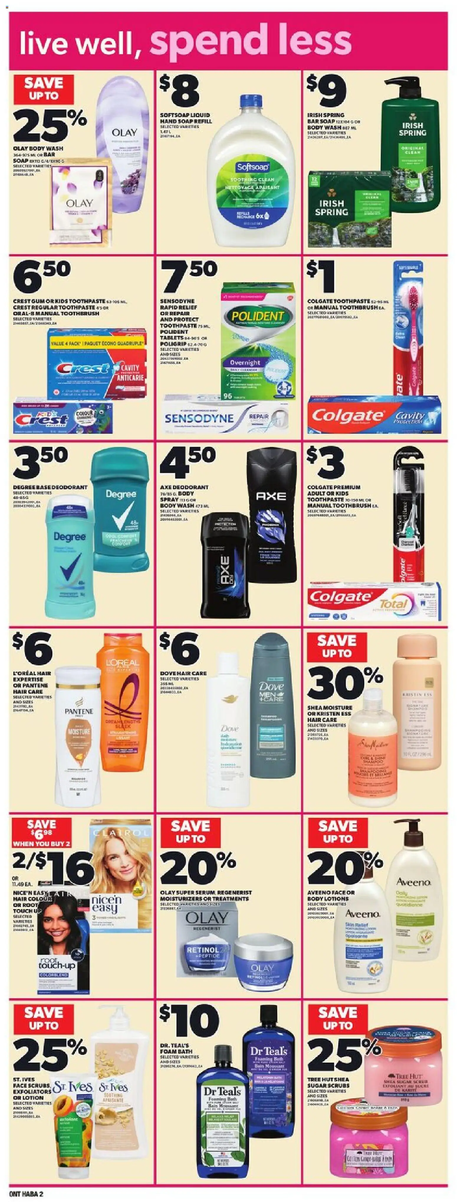 Independent Grocer flyer valid from 23.10.2025 | Page: 14 | Products: Soap, Body wash, Toothpaste, Bath
