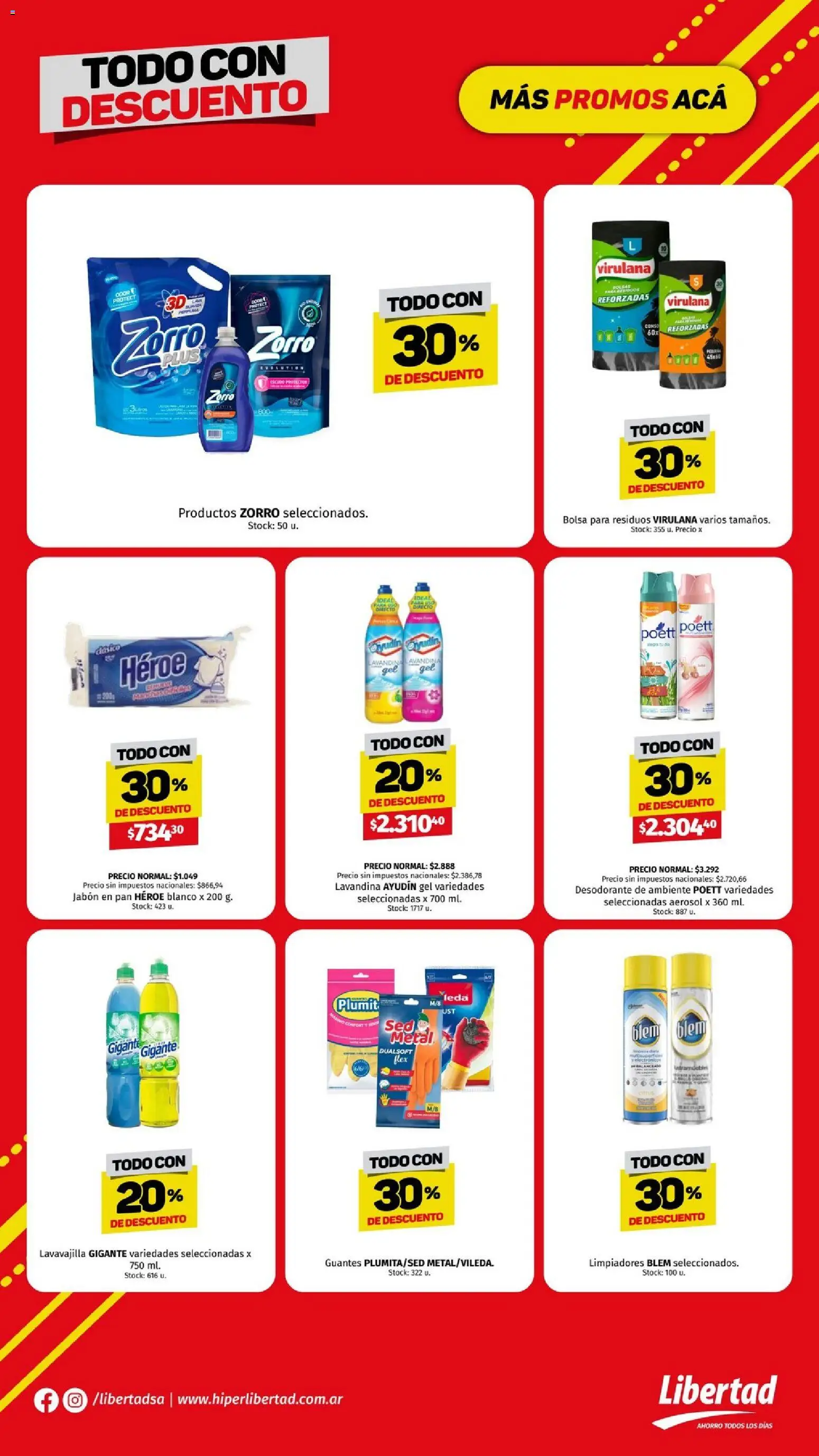 Hipermercado Libertad - Todo con sem 01 │ válido desde el 30.12.2025 | Página: 13 | Productos: Desodorante de ambiente, Jabón, Pan, Guantes