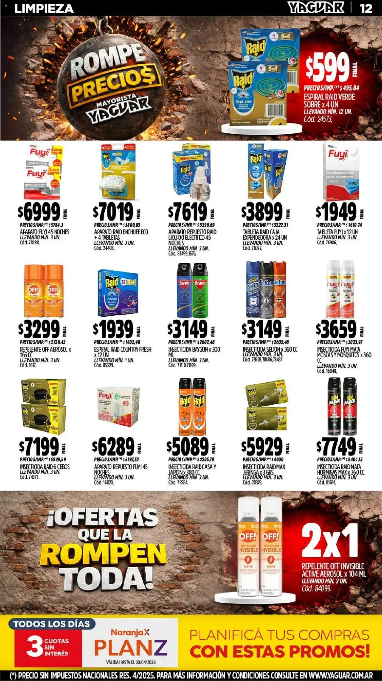 Yaguar - Oferta Semanal Trelew │ válido desde el 06.04.2026 | Página: 13 | Productos: Tableta, Insecticida, Enchufe, Caja