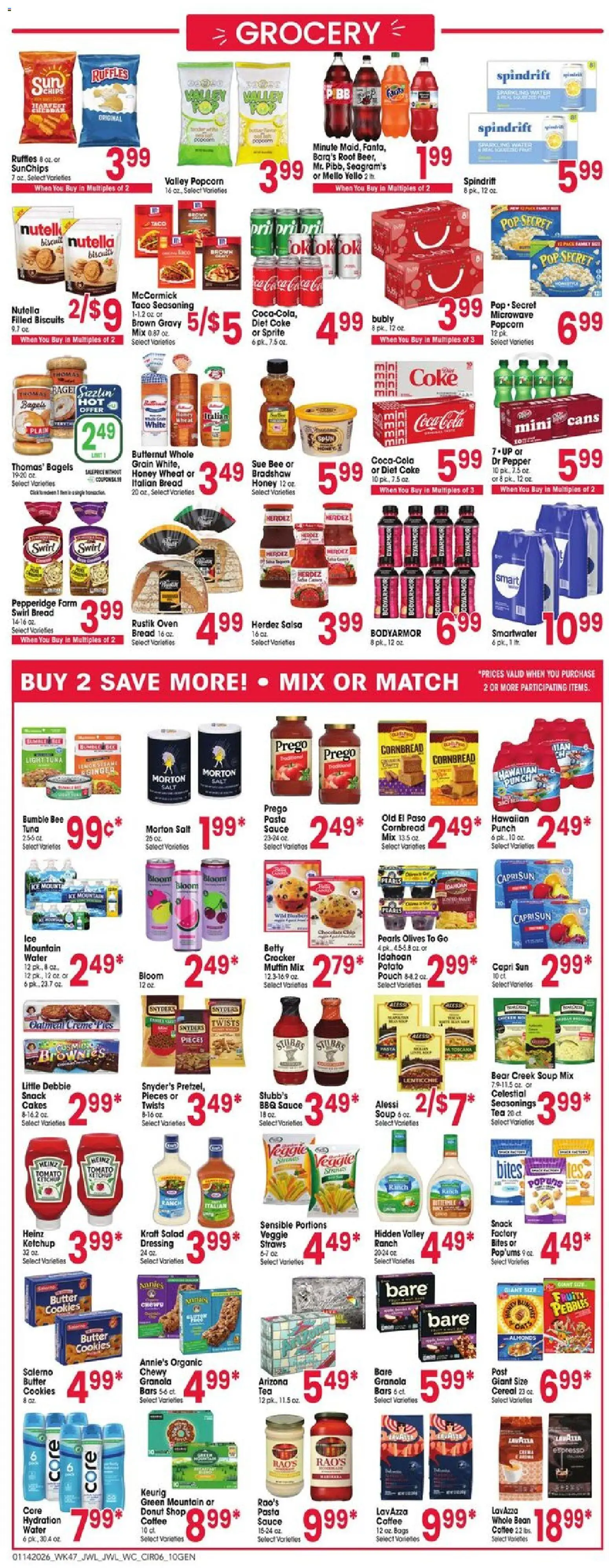 Jewel Osco Weekly Ad - IN - valid from 14.01.2026 | Page: 6 | Products: Microwave, Tea, Cookies, Pepper