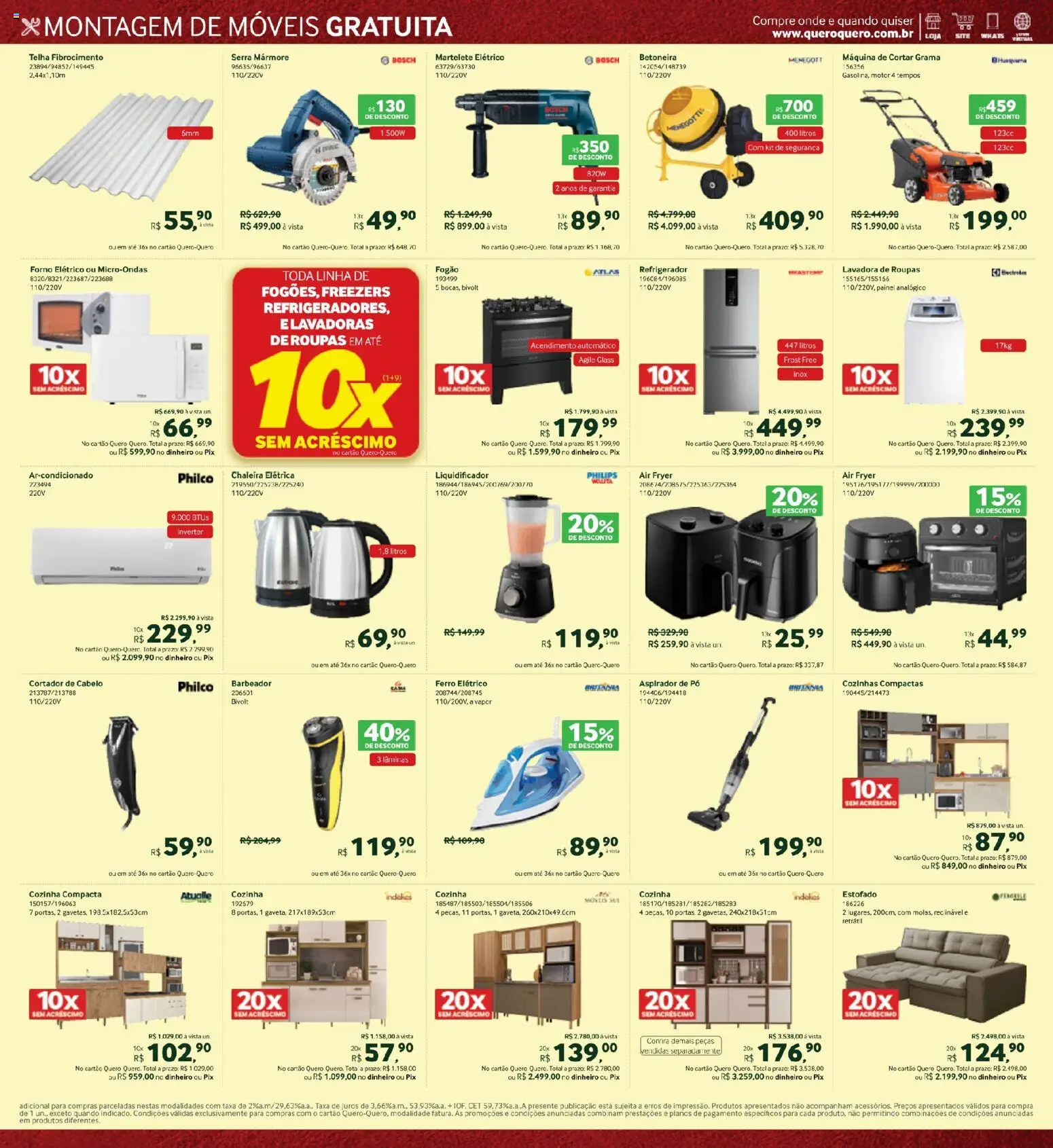 Lojas Quero-Quero Folheto - válido de 16.12.2025 | Página: 3 | Produtos: Fogão, Chaleira, Ferro, Roupas