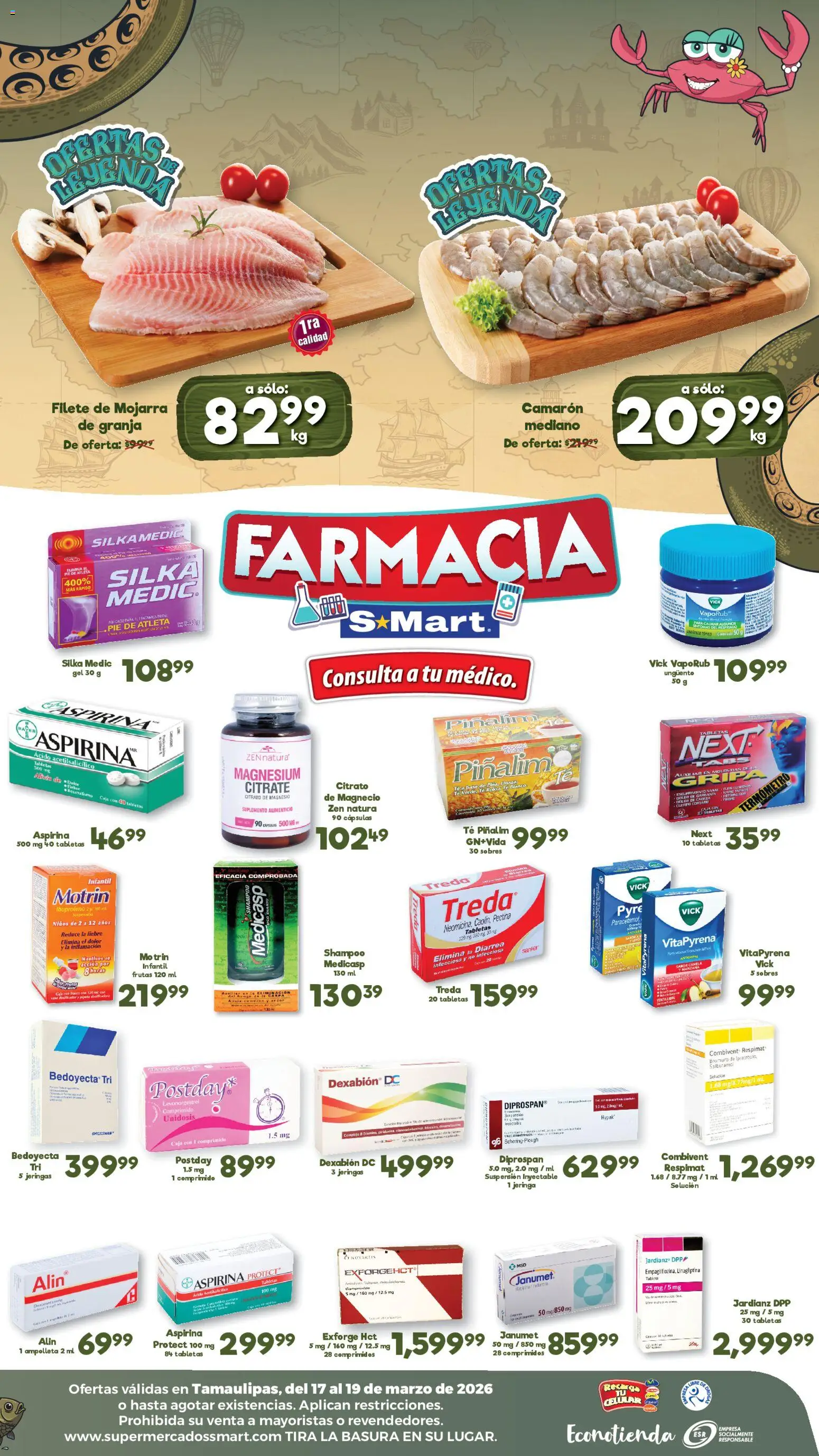 Nuevas ofertas de S-Mart válidas en toda la República Mexicana desde el 17.03.2026. ¡Encuentra las mejores ofertas en S-Mart folleto Ofertas de feria Nuevo Laredo ! | Página: 2 | Productos: Termómetro, Manzana, Té, Tableta
