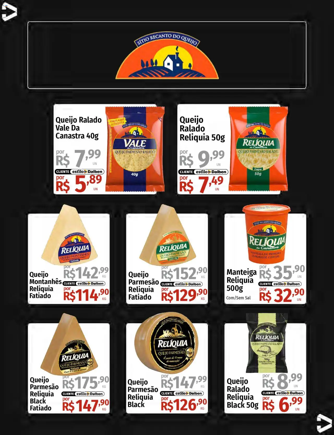 Supermercado Dalben Folheto - válido de 16.09.2025 | Página: 23 | Produtos: Manteiga, Parmesão, Queijo ralado, Sal