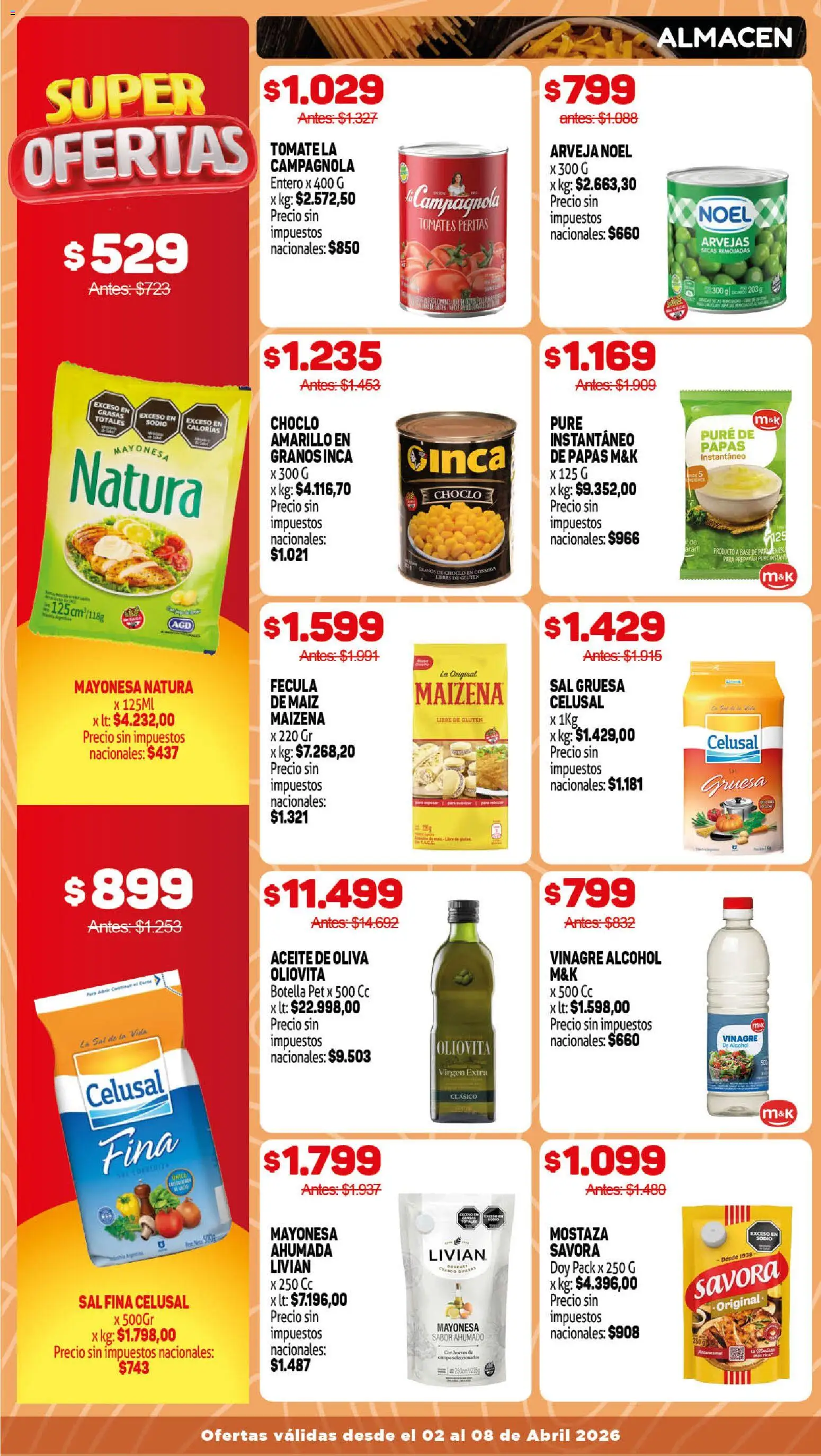 Makro ofertas │ válido desde el 02.04.2026 | Página: 5 | Productos: Botella, Aceite, Arvejas, Maiz