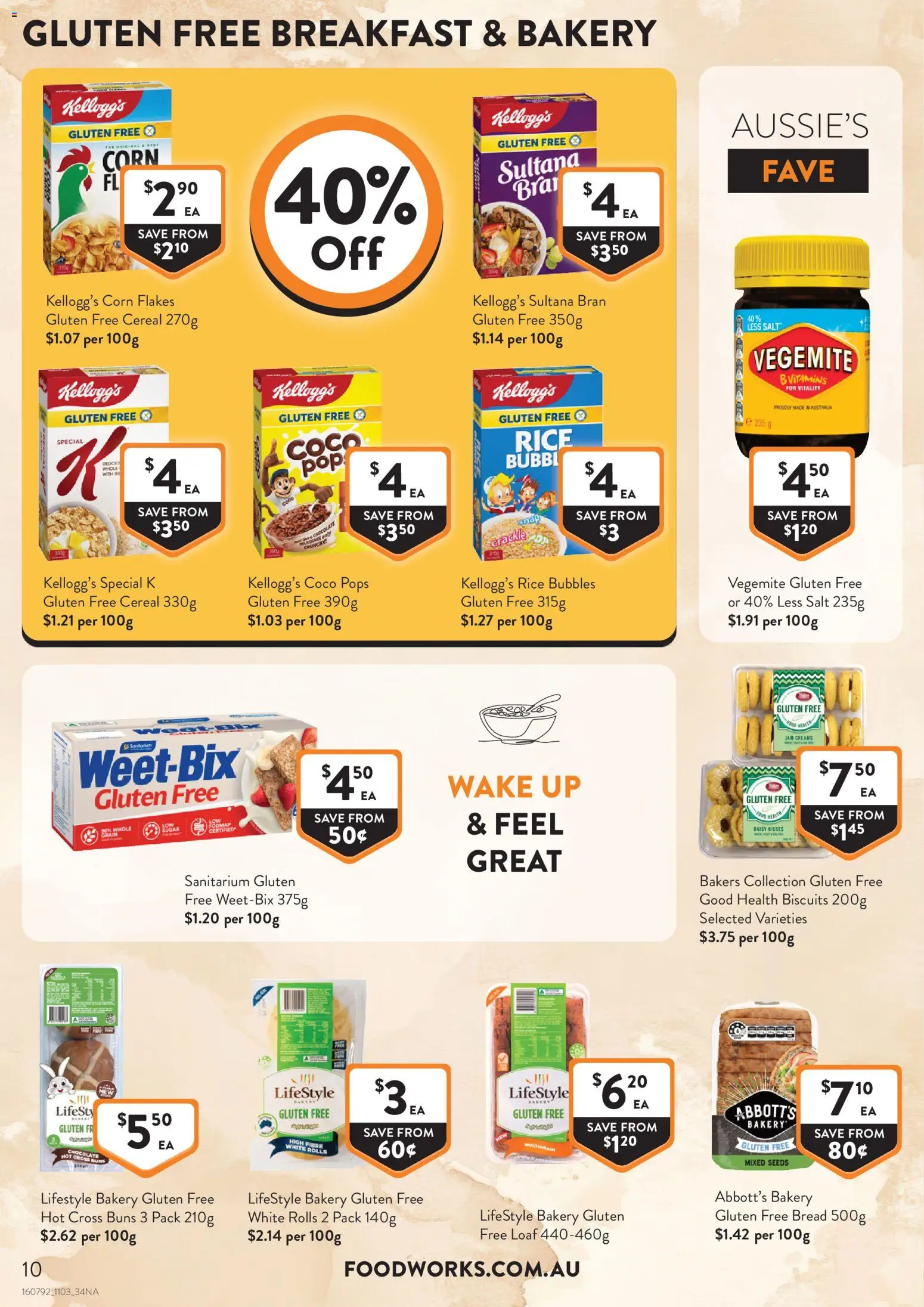 Foodworks catalogue - valid from 11.03.2026 | Page: 10 | Products: Bread, Chocolate, Cereal, Biscuits