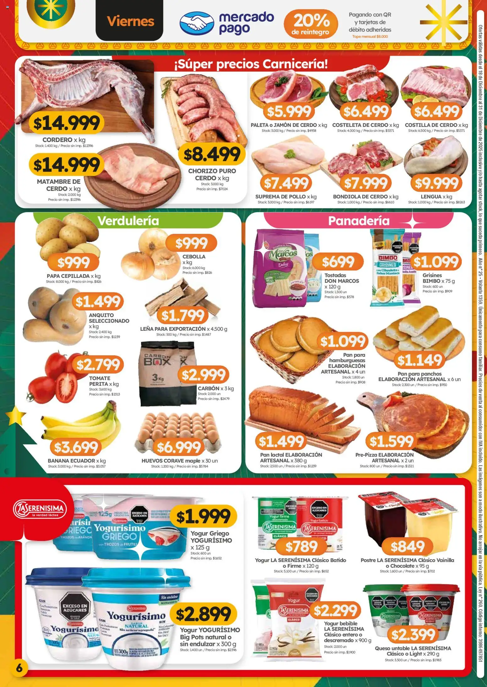 Cordiez ofertas │ válido desde el 18.12.2025 | Página: 6 | Productos: Pollo, Paleta, Huevos, Pan