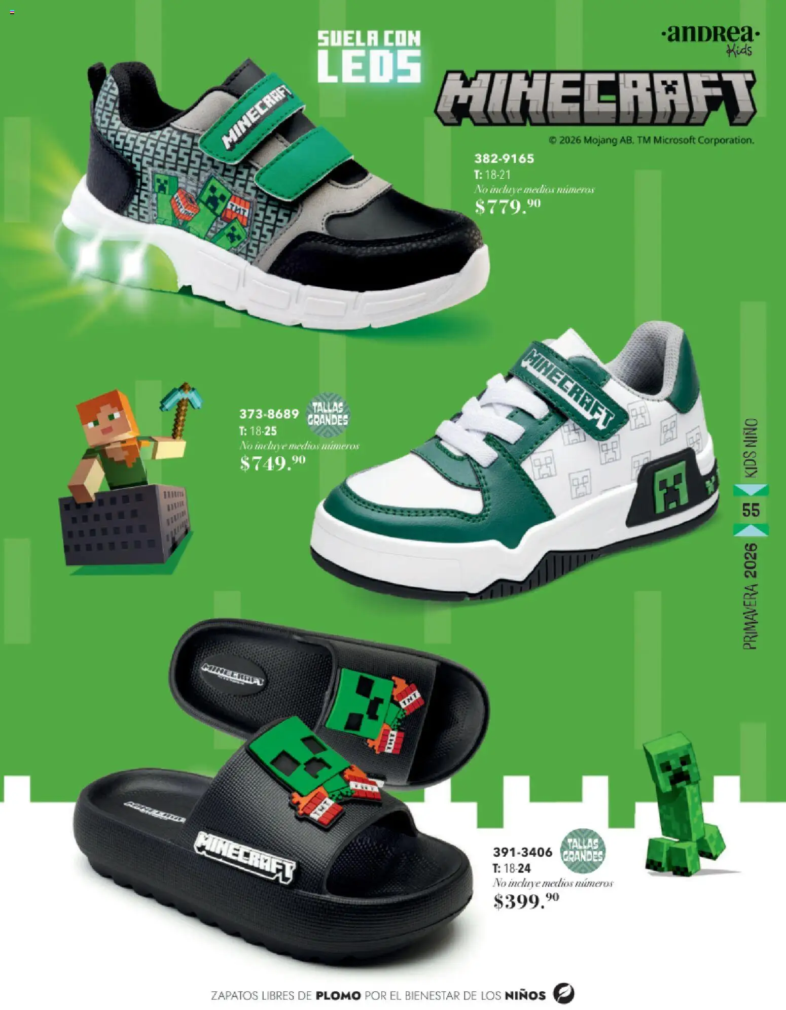 Nuevas ofertas de Andrea válidas en toda la República Mexicana desde el 25.01.2026. ¡Encuentra las mejores ofertas en Andrea catálogo Infantil! | Página: 55 | Productos: Zapatos