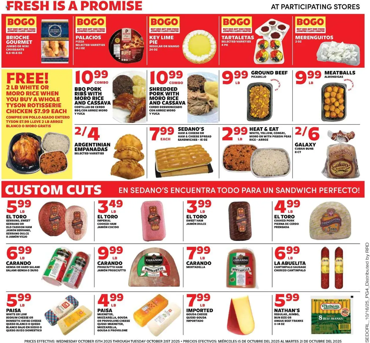 Sedano's - Current Ad - FL - valid from 15.10.2025 | Page: 4 | Products: Bakery, Ham, Beef, Sausage