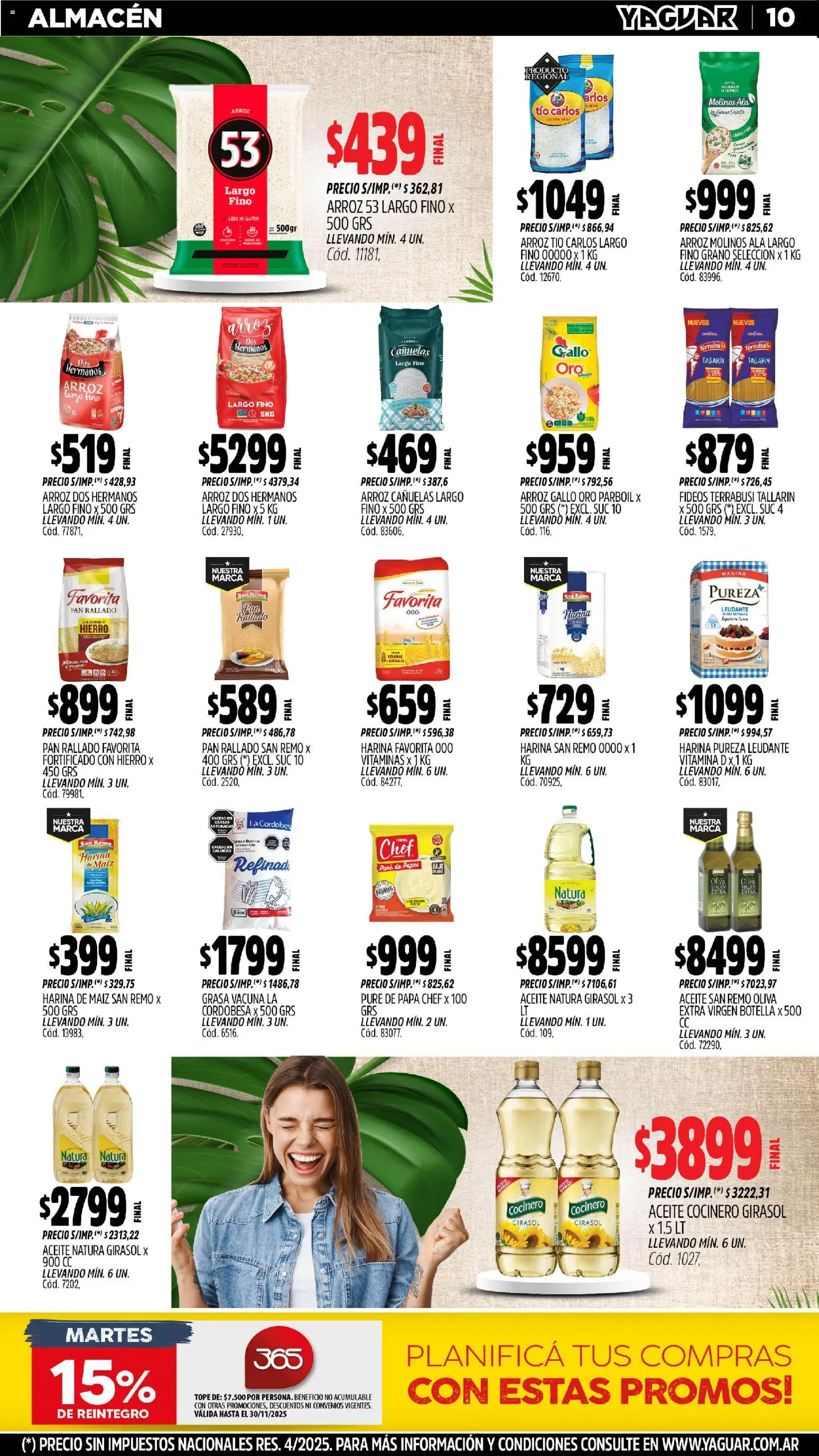 Yaguar - Mendoza │ válido desde el 10.11.2025 | Página: 11 | Productos: Vitaminas, Botella, Harina, Maiz