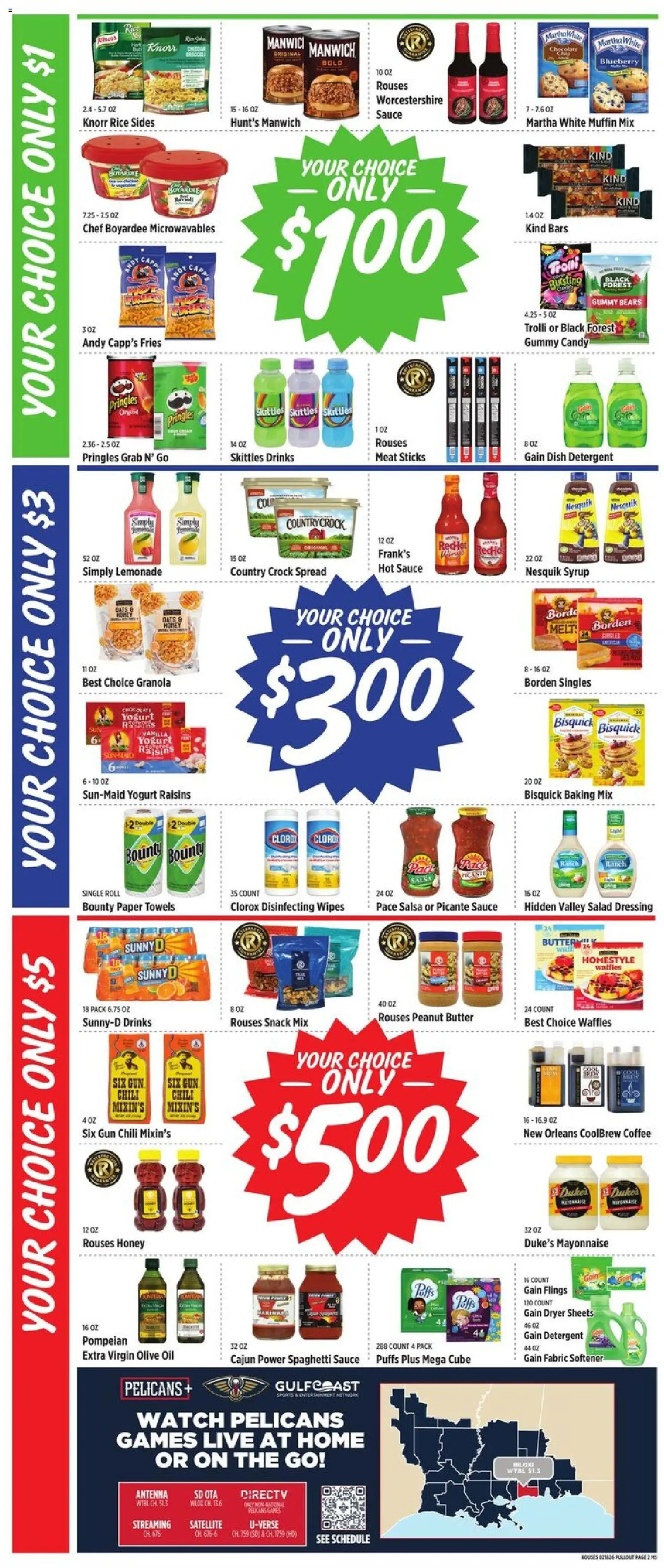Rouses Weekly Ad - MS - valid from 18.02.2026 | Page: 4 | Products: Butter, Fabric softener, Watch, Dryer