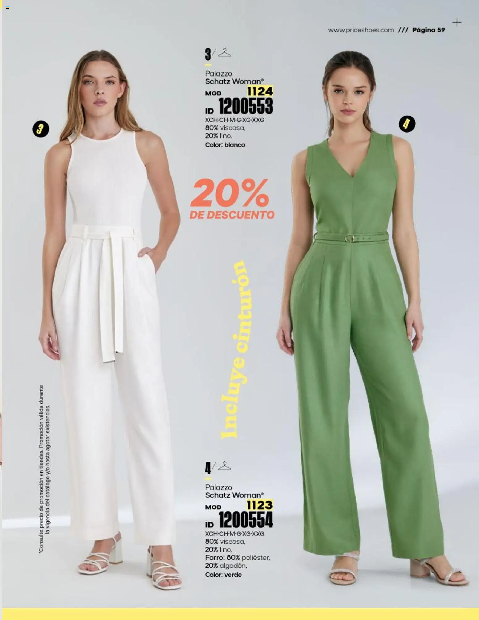 Nuevas ofertas de Price Shoes válidas en toda la República Mexicana desde el 23.01.2026. ¡Encuentra las mejores ofertas en Price Shoes catálogo Oportunidades! | Página: 59 | Productos: Cinturón, Palazzo