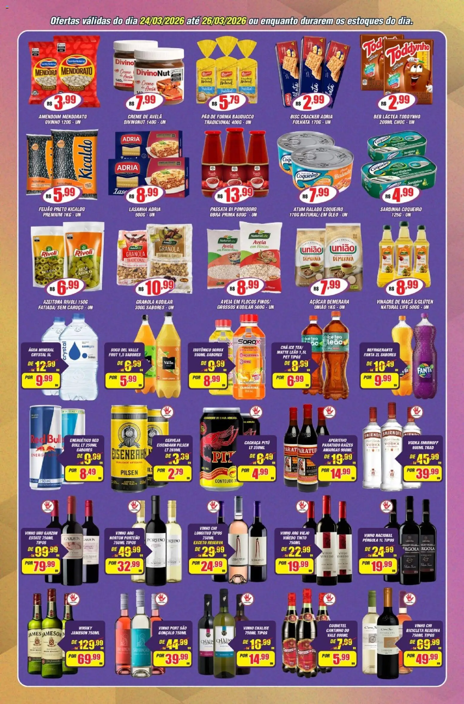 Violeta Supermercados Folheto - válido de 24.03.2026 | Página: 3 | Produtos: Bicicleta, Fanta, Cachaça, Açúcar demerara