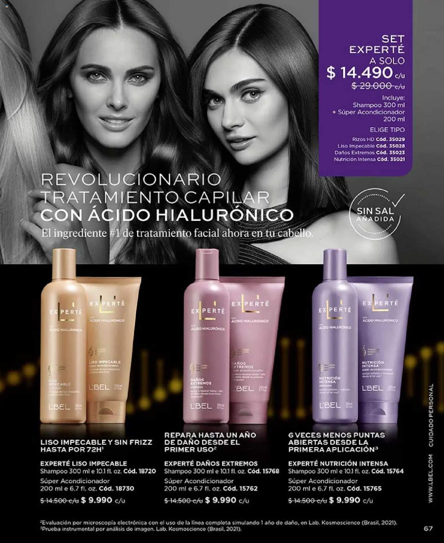 Catálogo L'Bel Campaña2x │ válido desde el 16.01.2026 | Página: 67 | Productos: Sal, Acondicionador, Shampoo