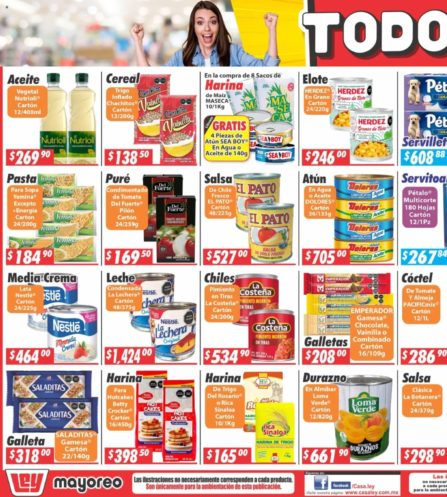Nuevas ofertas de Casa Ley válidas en toda la República Mexicana desde el 20.04.2026. ¡Encuentra las mejores ofertas en Casa Ley folleto Sinaloa! | Página: 3 | Productos: Durazno, Pimiento morrón, Leche, Pasta