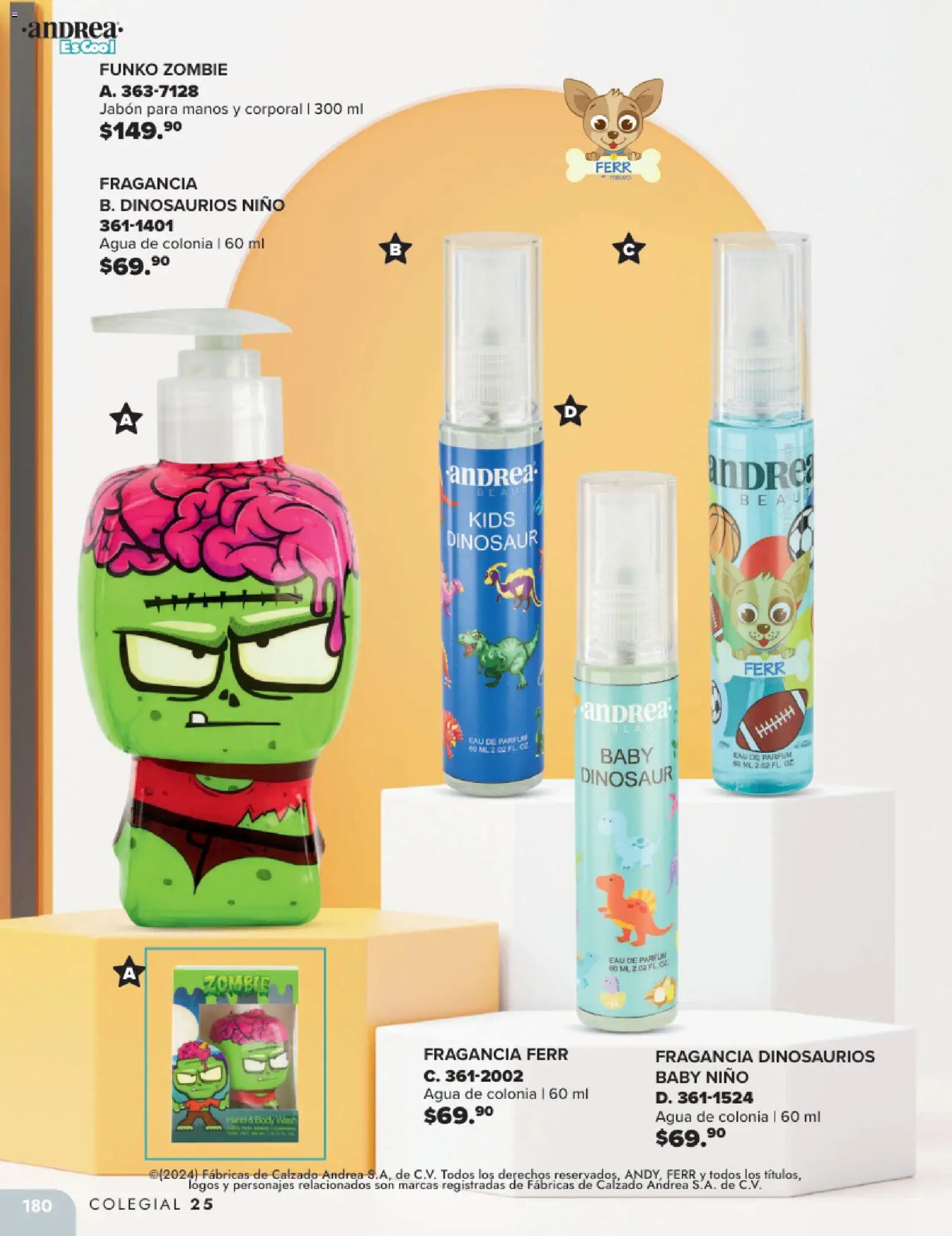 Nuevas ofertas de Andrea válidas en toda la República Mexicana desde el 25.05.2025. ¡Encuentra las mejores ofertas en Andrea catálogo Colegial ! | Página: 180 | Productos: Agua, Body, Fragancia, Jabón