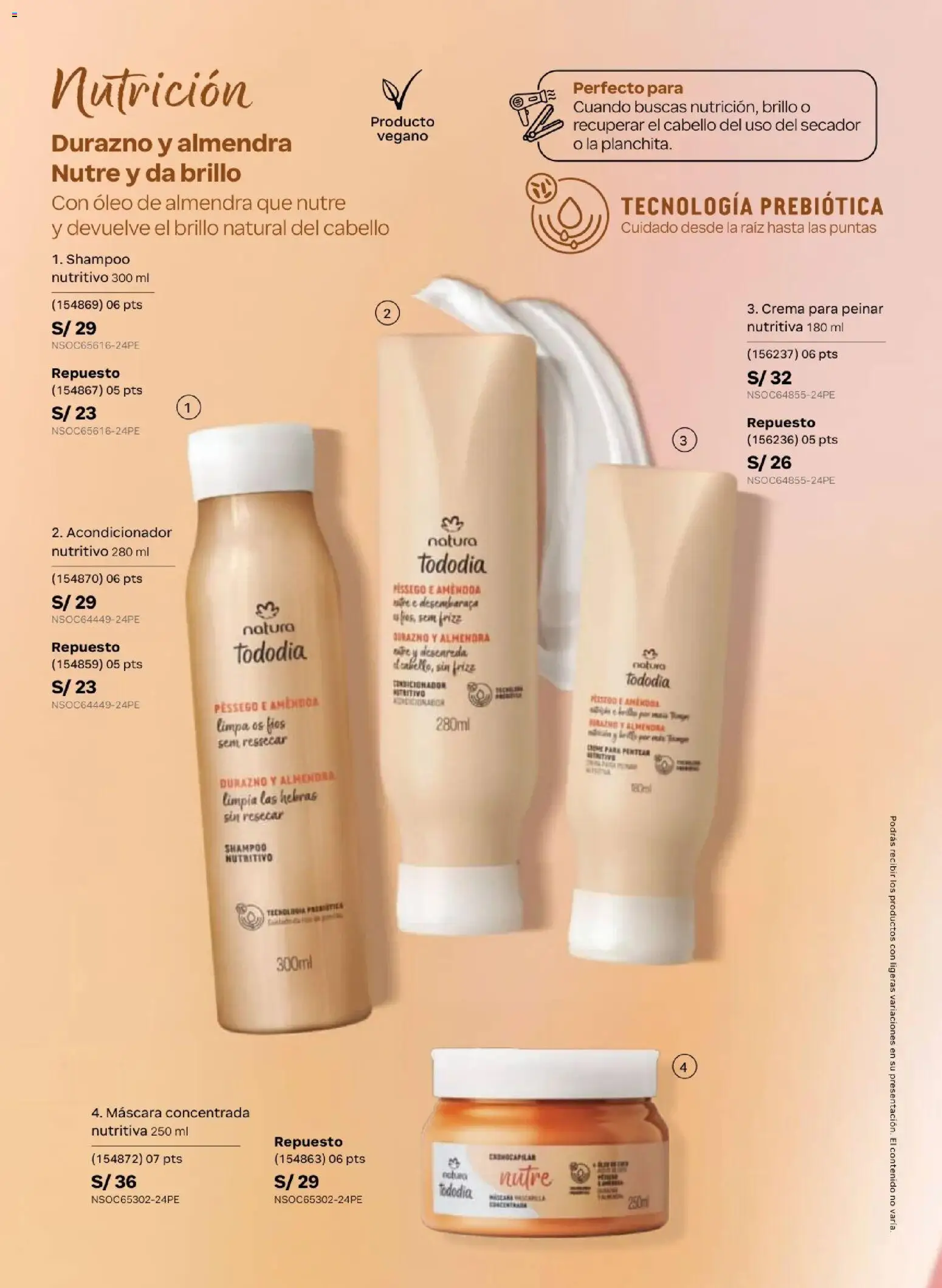 Catálogo Natura válido desde 31.03.2026 | Página: 131 | Productos: Máscara, Shampoo, Acondicionador, Crema