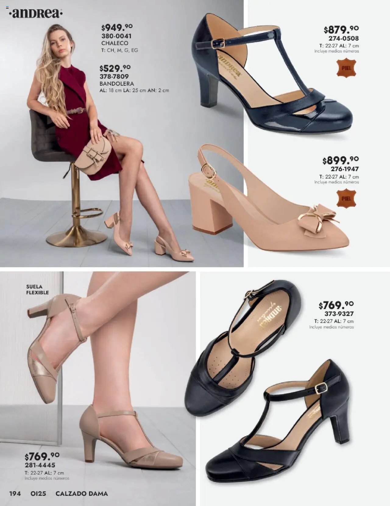 Nuevas ofertas de Andrea válidas en toda la República Mexicana desde el 24.08.2025. ¡Encuentra las mejores ofertas en Andrea - Catálogo Calzado Dama! | Página: 194 | Productos: Chaleco, Flexible