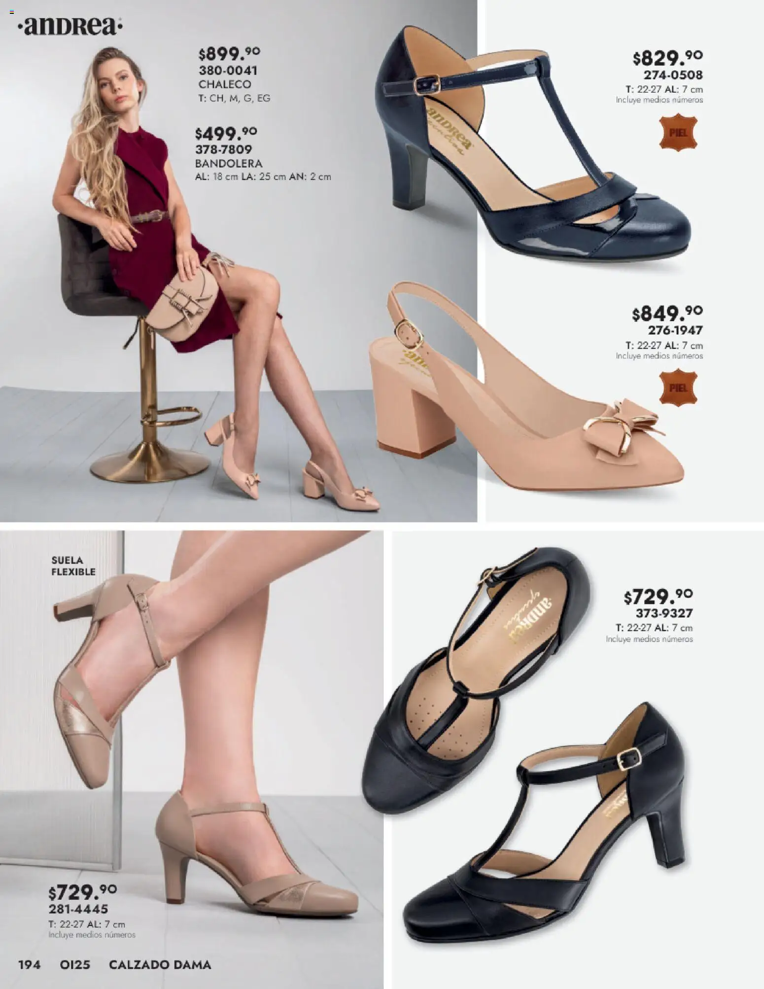 Nuevas ofertas de Andrea válidas en toda la República Mexicana desde el 24.08.2025. ¡Encuentra las mejores ofertas en Andrea - Catálogo Calzado Dama! | Página: 194 | Productos: Chaleco, Flexible