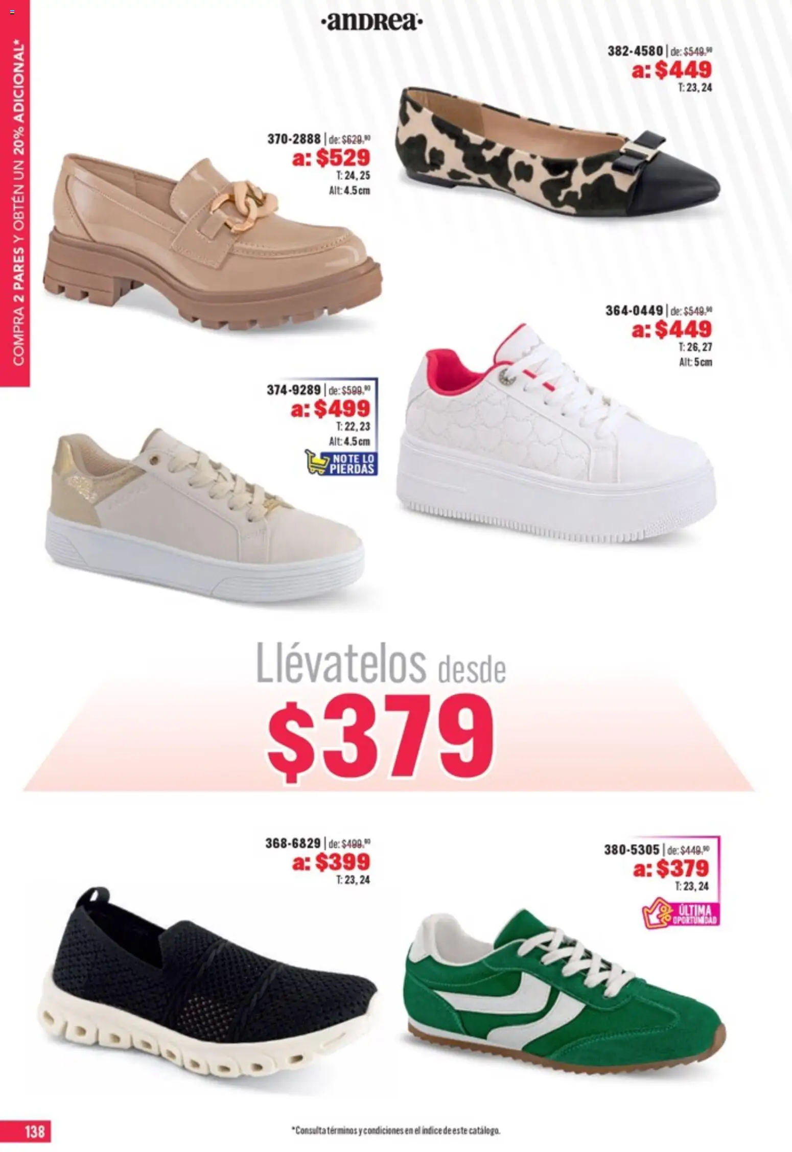 Nuevas ofertas de Andrea válidas en toda la República Mexicana desde el 05.04.2026. ¡Encuentra las mejores ofertas en Andrea catálogo Outlet! | Página: 138