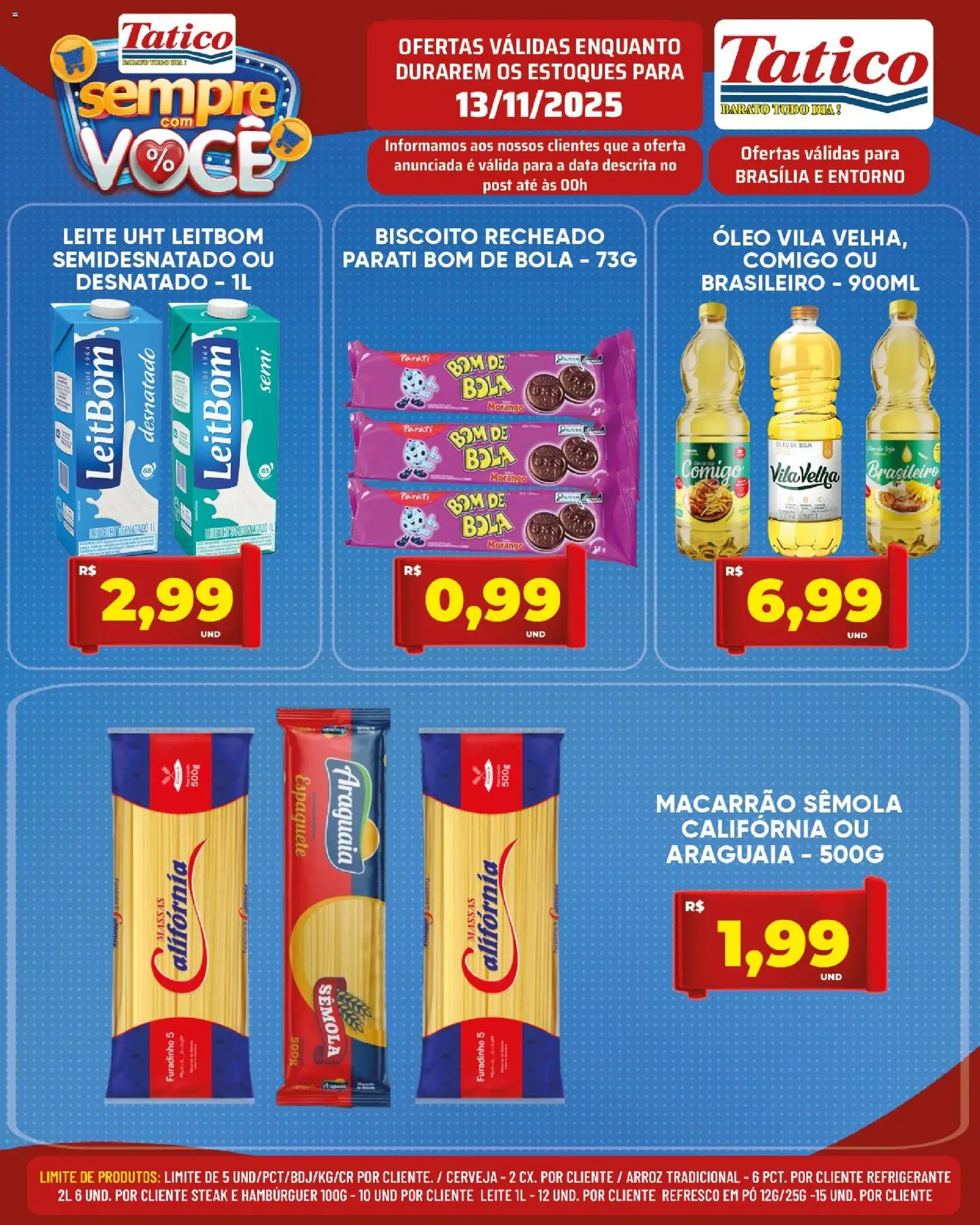 Tatico Folheto - válido de 13.11.2025 | Página: 9 | Produtos: Espaguete, Pó, Arroz, Hambúrguer