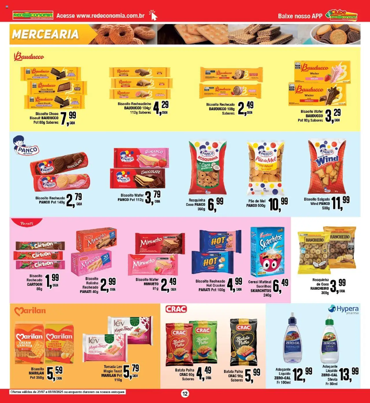RedEconomia Folheto - válido de 27.07.2025 | Página: 12 | Produtos: Biscoito, Cama, Mel, Canela