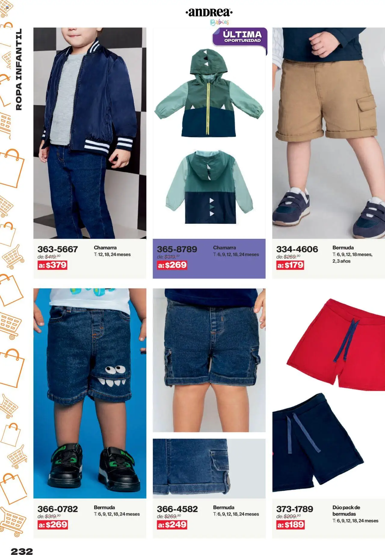 Nuevas ofertas de Andrea válidas en toda la República Mexicana desde el 10.08.2025. ¡Encuentra las mejores ofertas en Andrea - Catálogo Outlet! | Página: 232 | Productos: Chamarra, Bermudas, Ropa, Bermuda