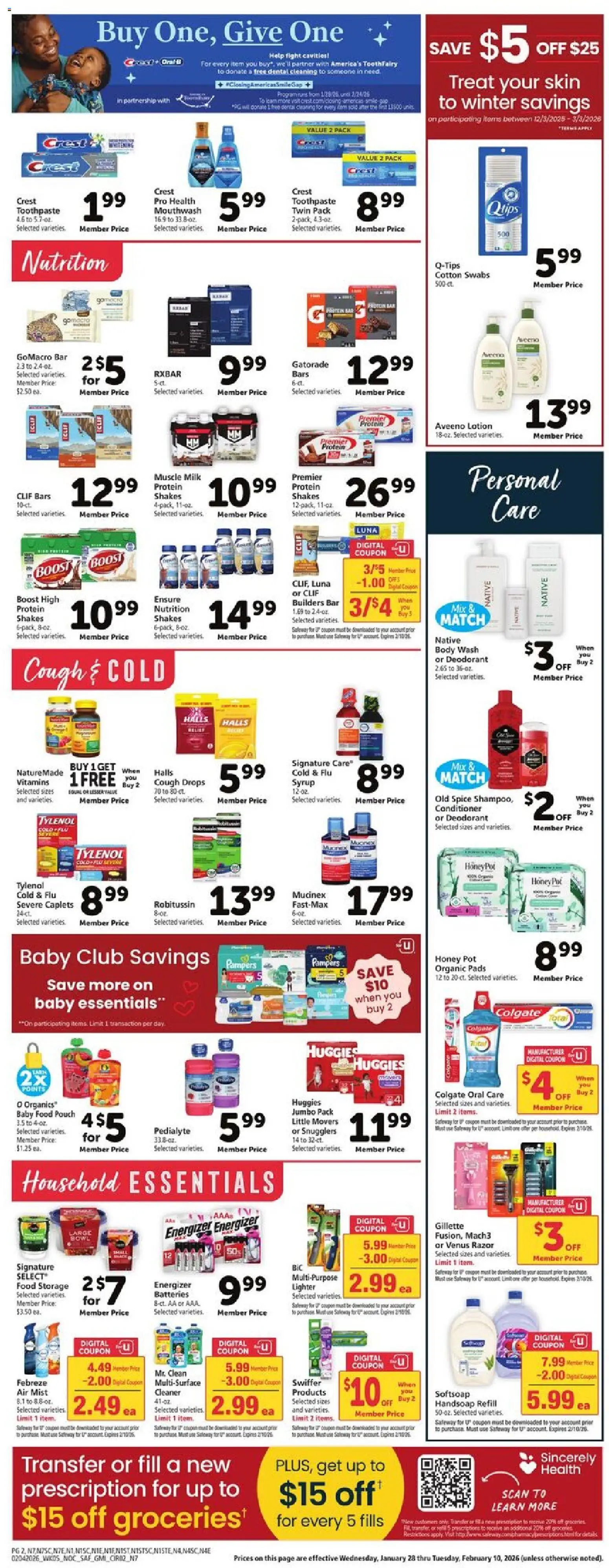 Safeway Weekly Ad - valid from 04.02.2026 | Page: 11 | Products: Conditioner, Deodorant, Mouthwash, Baby food