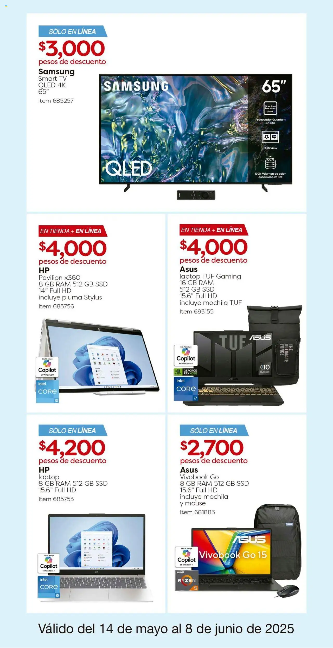 Nuevas ofertas de Costco válidas en toda la República Mexicana desde el 14.05.2025. ¡Encuentra las mejores ofertas en Costco catálogo! | Página: 4 | Productos: Mochila, Mouse