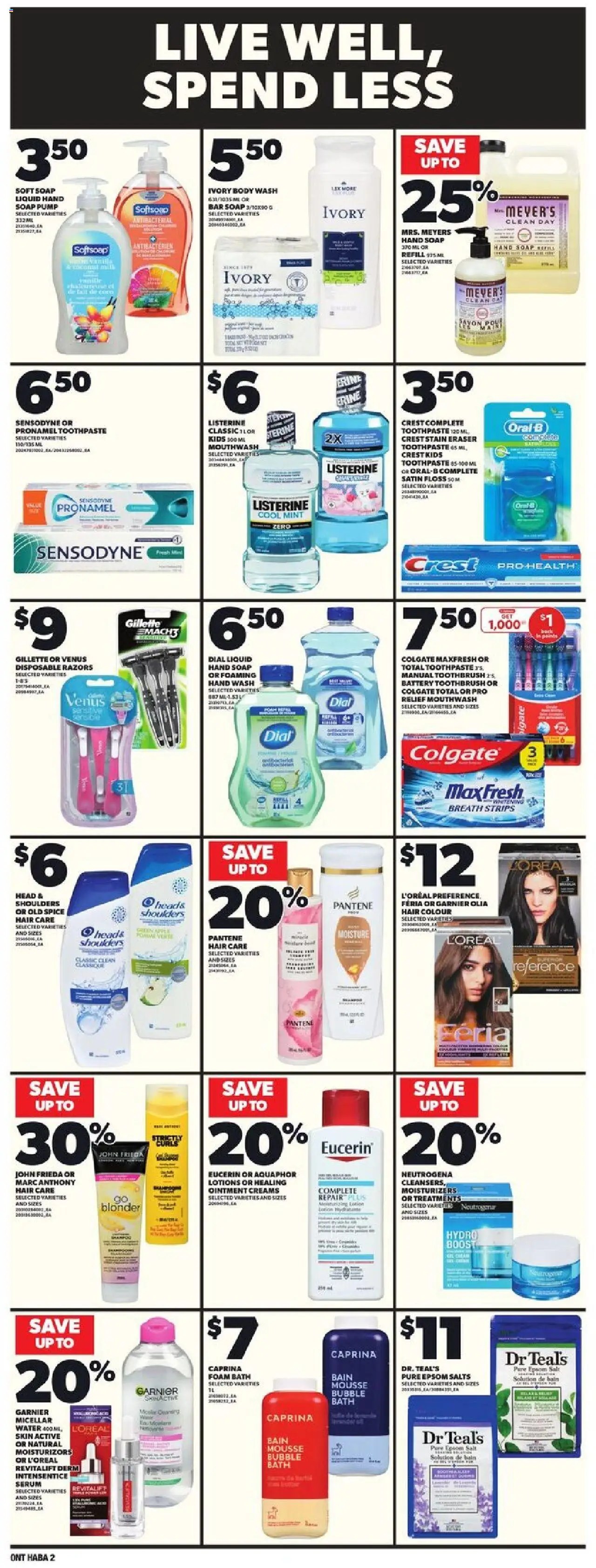 Zehrs flyer valid from 11.09.2025 | Page: 13 | Products: Body wash, Toothpaste, Mouthwash, Battery