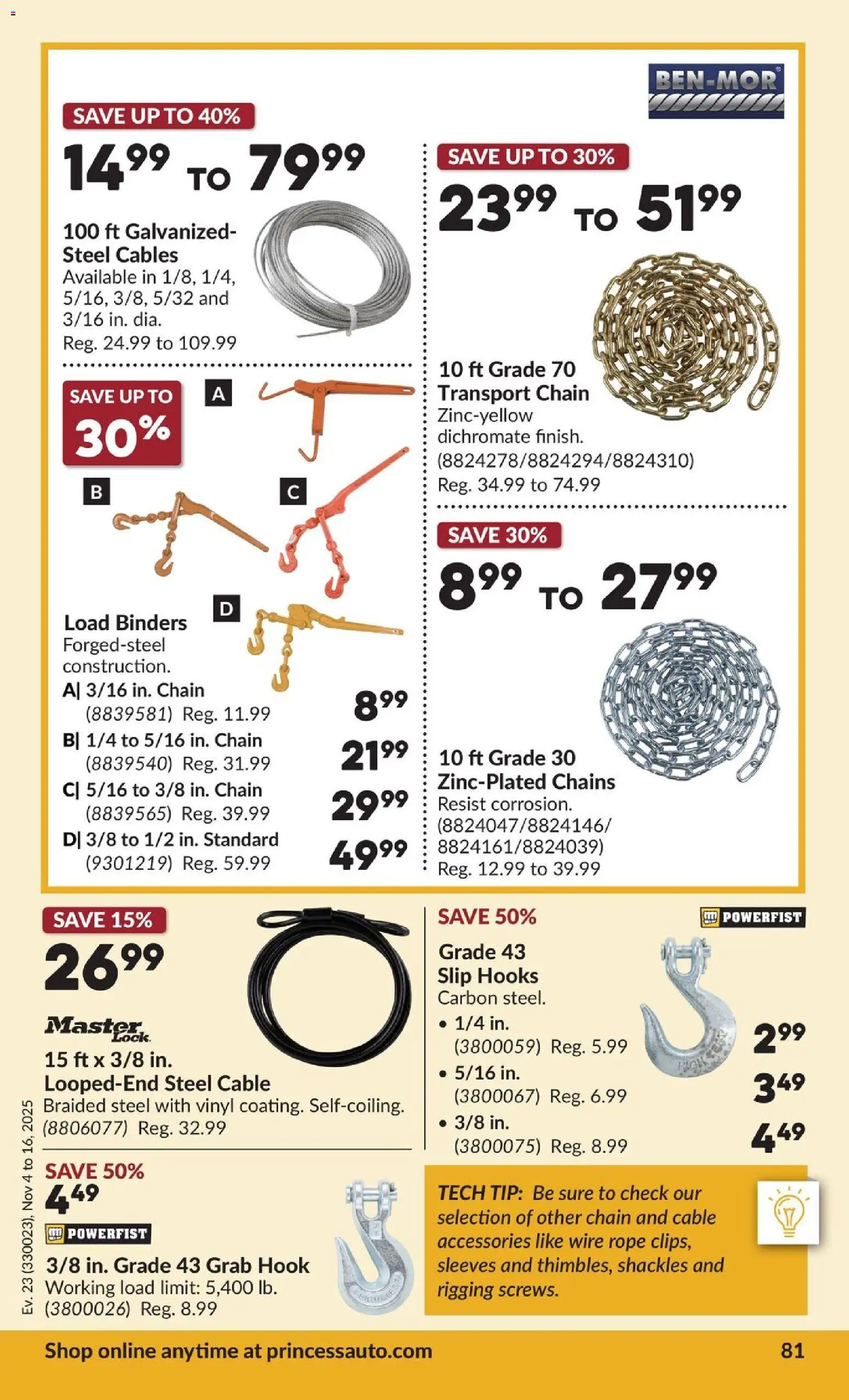 Princess Auto flyer valid from 04.11.2025 | Page: 88 | Products: Cable