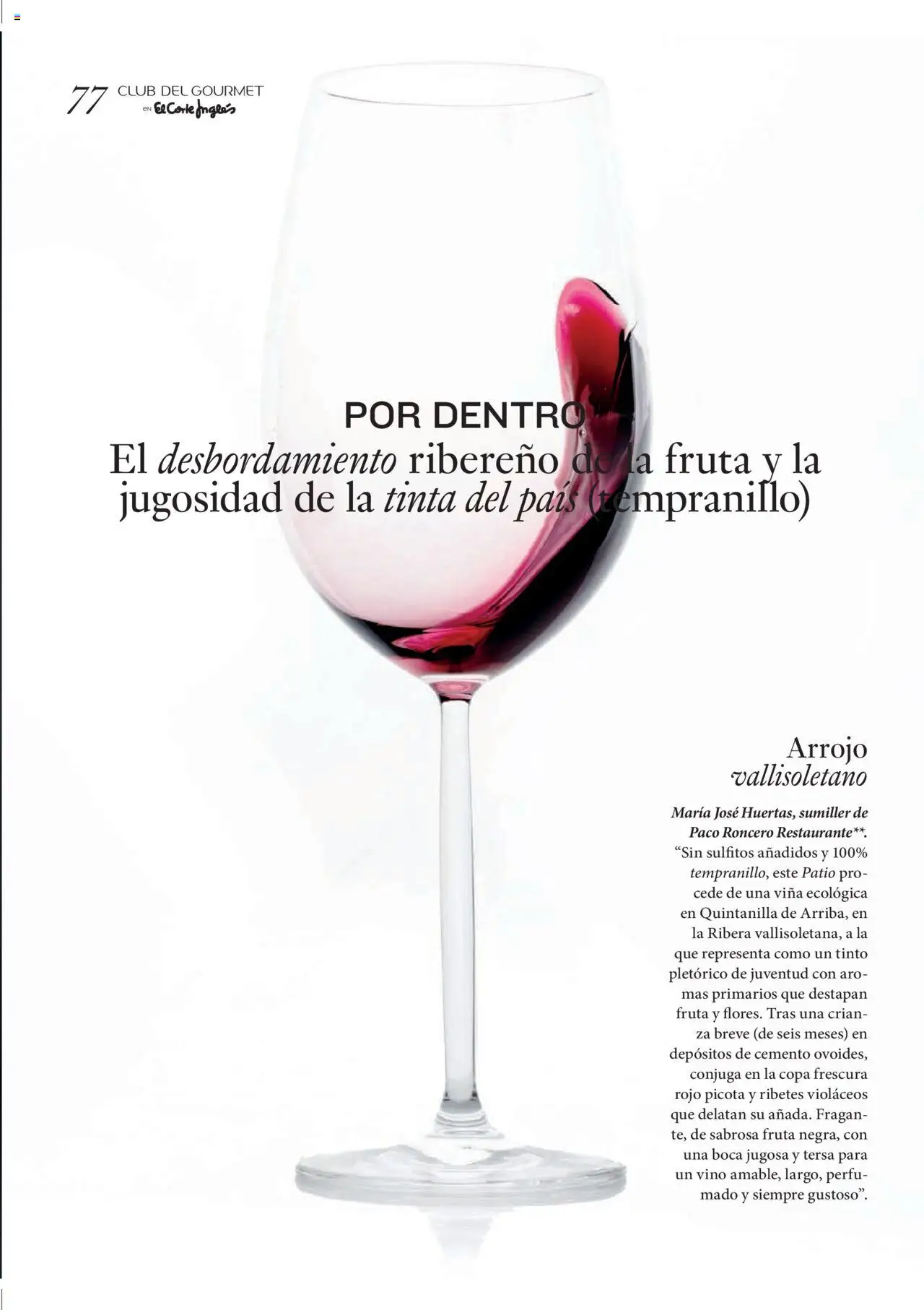 Nuevas ofertas de El Corte Inglés válidas en toda la República Mexicana desde el 29.09.2025. ¡Encuentra las mejores ofertas en El Corte Inglés - Catálogo Gourmet Magazine Otoño! | Página: 77 | Productos: Vino