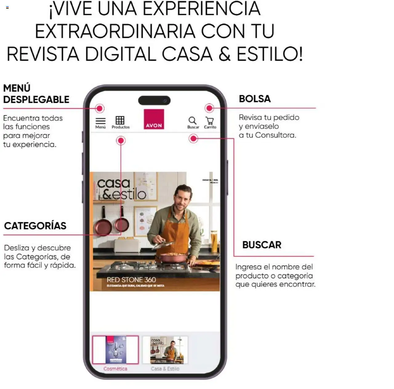 Nuevas ofertas de AVON válidas en toda la República Mexicana desde el 09.10.2025. ¡Encuentra las mejores ofertas en AVON - Casa & Estilo 16 2025! | Página: 2 | Productos: Bolsa