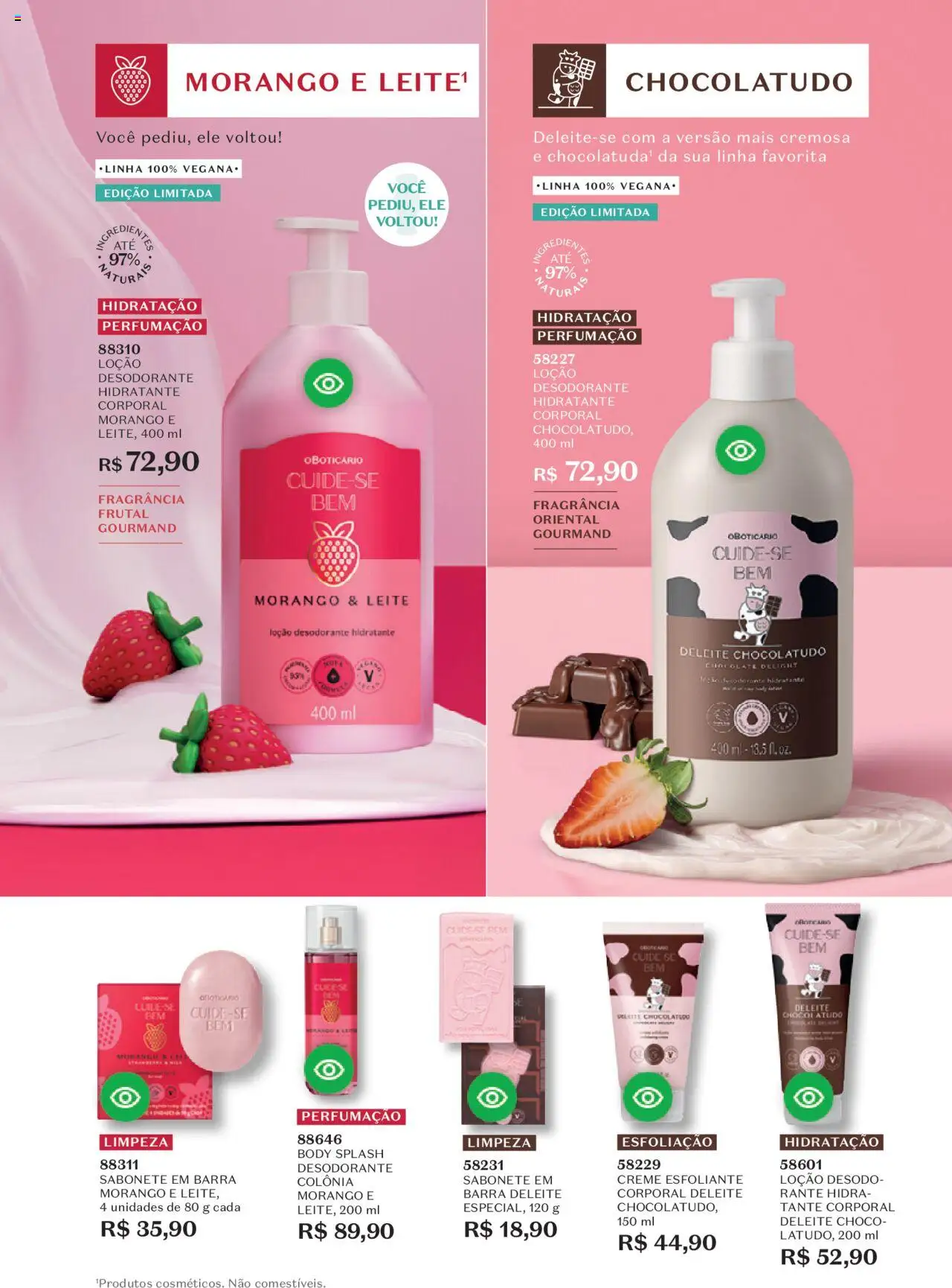 O Boticário Folheto - válido de 11.08.2025 | Página: 33 | Produtos: Leite, Creme, Sabonete, Body