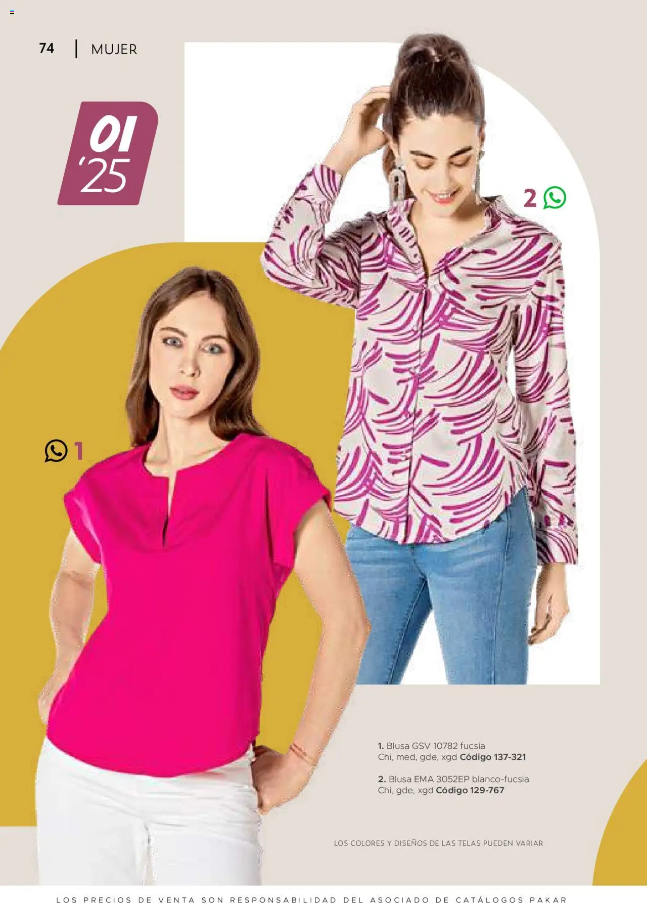 Nuevas ofertas de SC Pakar válidas en toda la República Mexicana desde el 24.07.2025. ¡Encuentra las mejores ofertas en SC Pakar Catálogo Ropa y Accesorios! | Página: 74 | Productos: Blusa