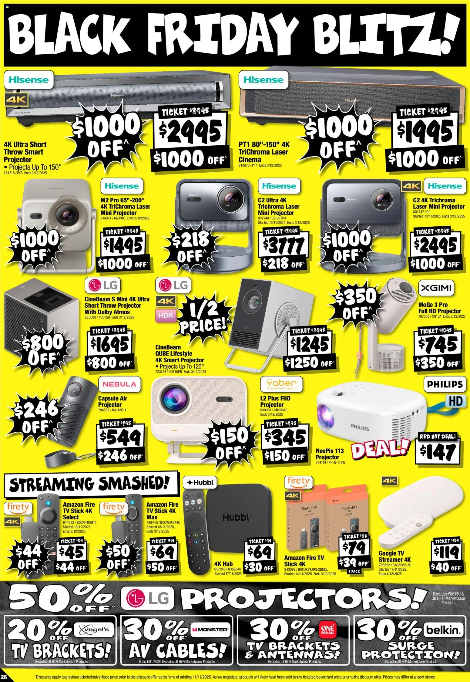JB Hi-Fi catalogue - valid from 19.11.2025 | Page: 26 | Products: Tv, Projector