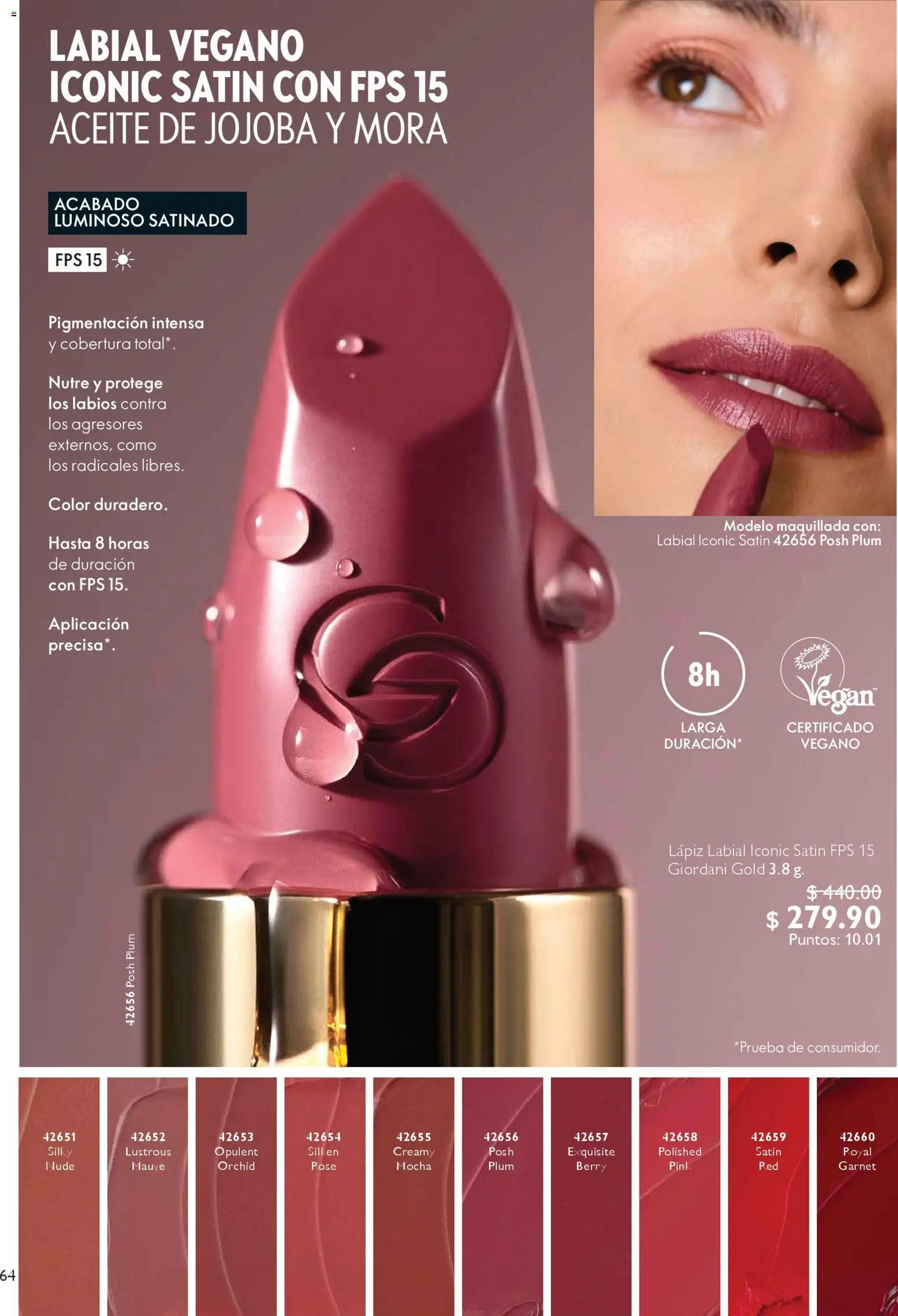 Nuevas ofertas de Oriflame válidas en toda la República Mexicana desde el 24.01.2026. ¡Encuentra las mejores ofertas en Oriflame campaña 2 2026! | Página: 64 | Productos: Aceite, Lápiz labial