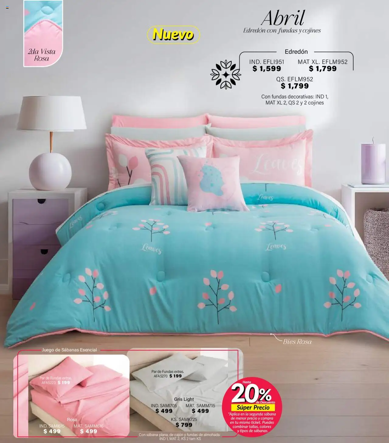 Nuevas ofertas de Colchas Concord válidas en toda la República Mexicana desde el 01.08.2025. ¡Encuentra las mejores ofertas en Colchas Concord - Catálogo! | Página: 33 | Productos: Juego, Almohada, Sabanas