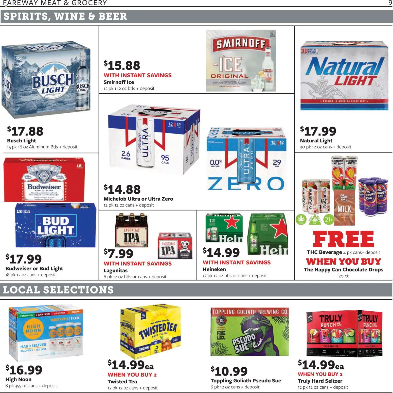 Fareway Weekly Ad - valid from 01.12.2025 | Page: 9 | Products: Milk, Chocolate, Beer, Tea
