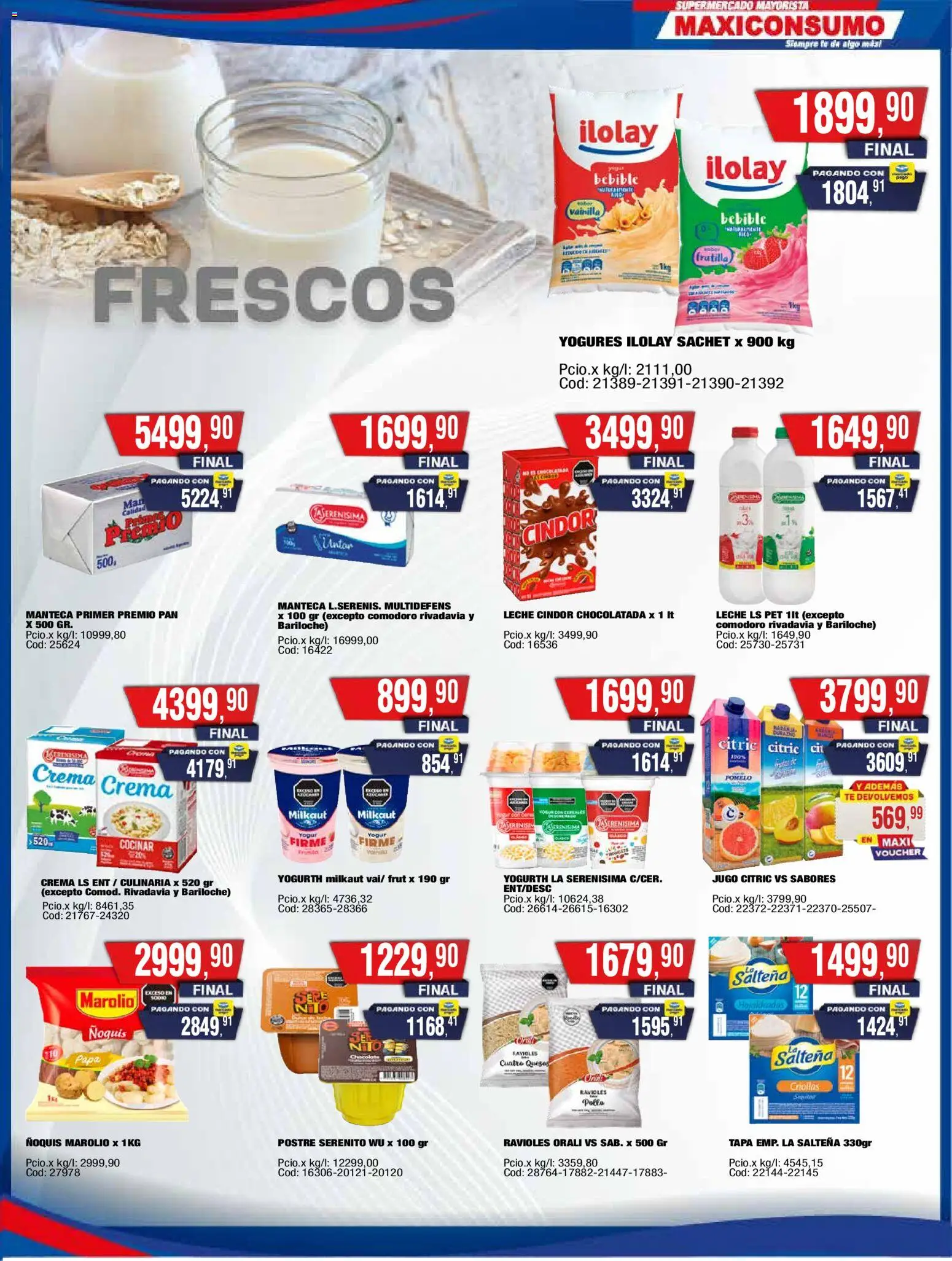 Maxiconsumo ofertas │ válido desde el 24.11.2025 | Página: 15 | Productos: Pollo, Leche, Yogur, Crema