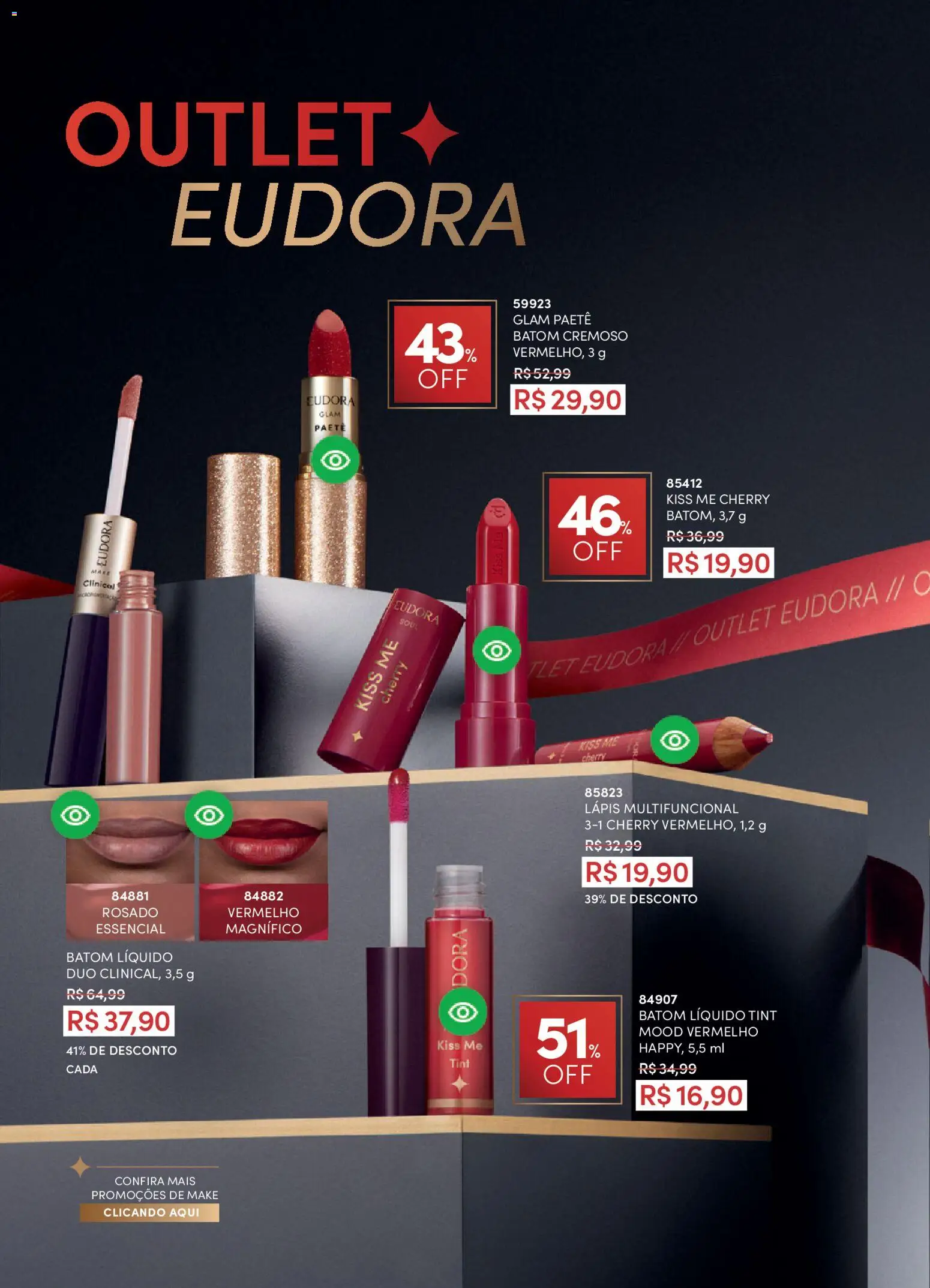 Eudora Folheto - válido de 17.12.2025 | Página: 13 | Produtos: Batom, Multifuncional, Lápis