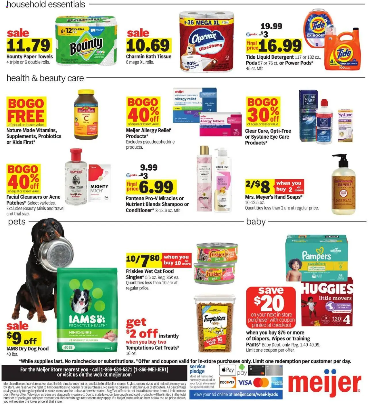 Meijer Weekly Ad - valid from 17.08.2025 | Page: 5 | Products: Bath, Dog Food, Cat Food, Soap