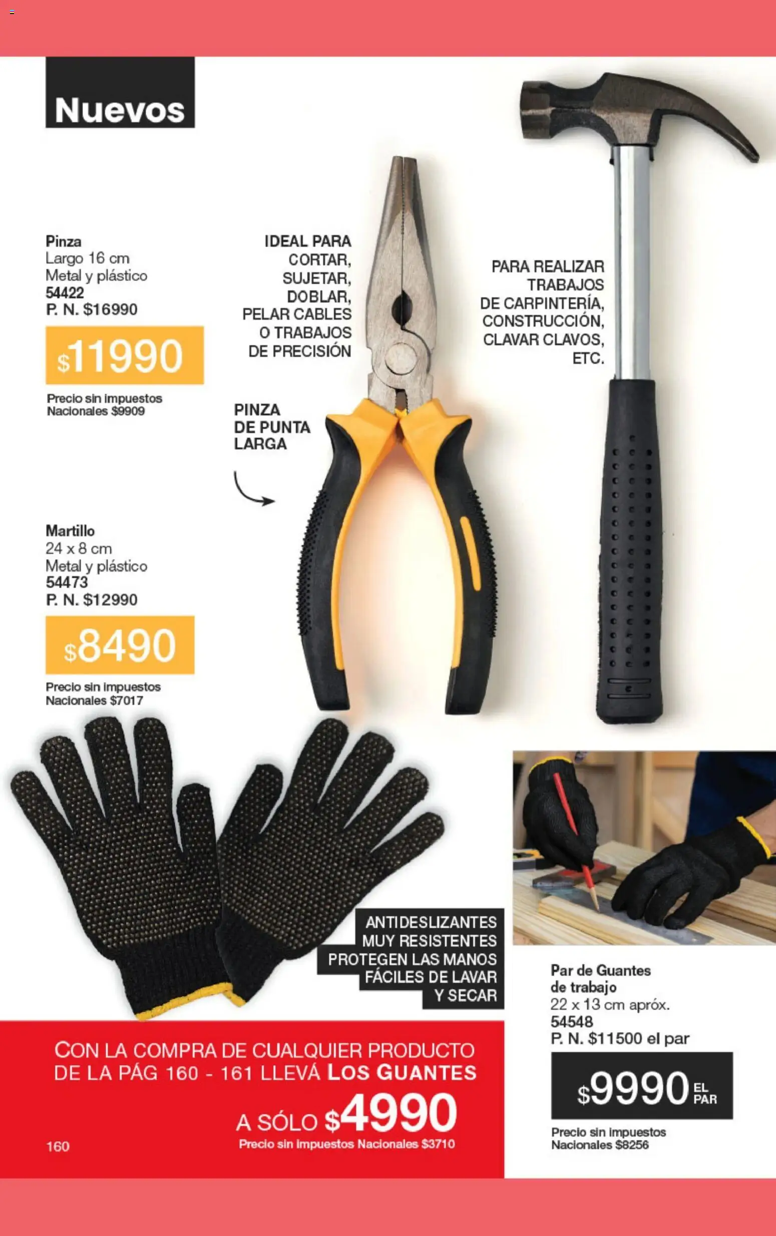 Gigot catálogo 02 │ válido desde el 01.02.2026 | Página: 166 | Productos: Martillo, Pinza, Guantes