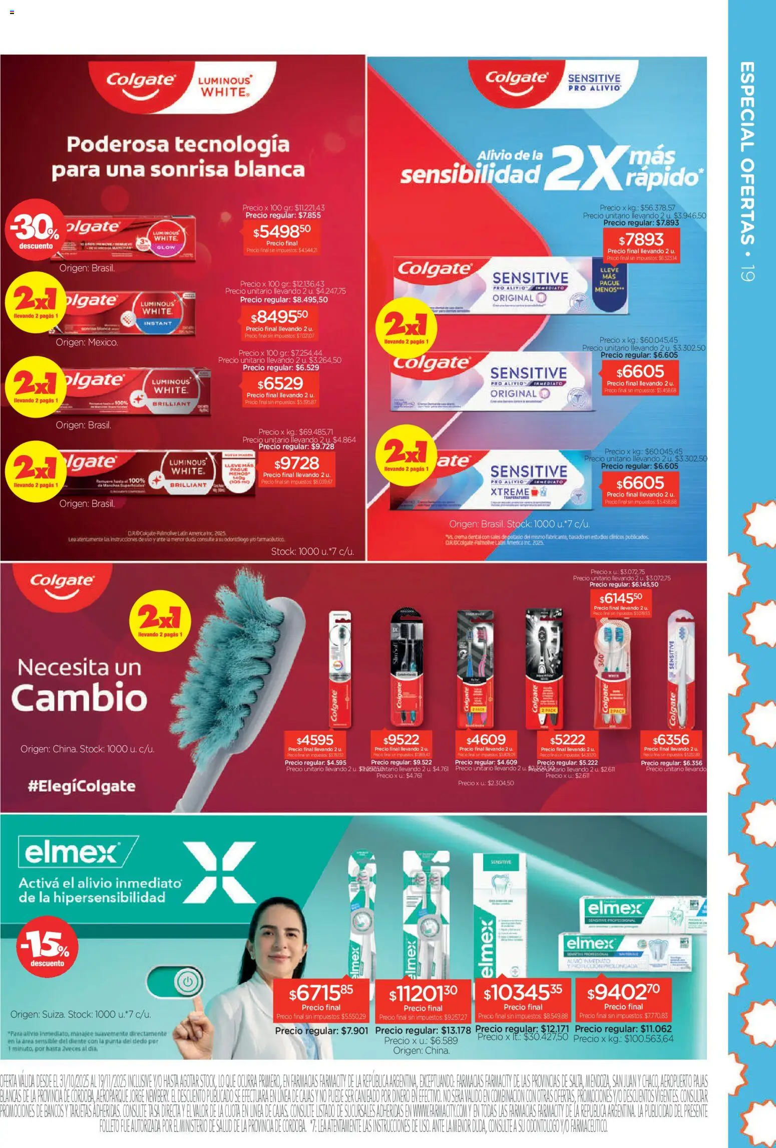 Farmacity catálogo │ válido desde el 30.10.2025 | Página: 19 | Productos: Pollo, Sales, Crema