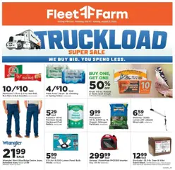Preview of Mills Fleet Farm weekly ads valid from 31.07.2025